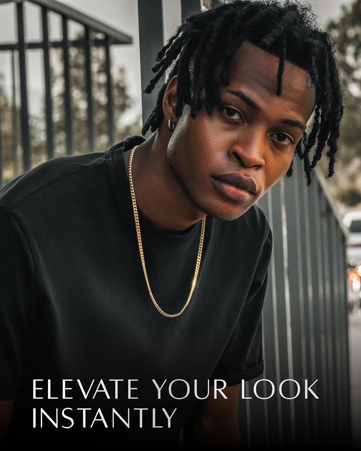 RTZN® Gold Cuban Link Chain for Men – 3.5/5mm Mens Cuban Chain – Premium Black, Gold & Silver Stainless Steel Necklace for Men – Non-Tarnish & Waterproof Mens Chain Necklaces – 18/20/22/24/26" inches - Image 3