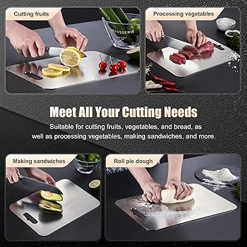 KatuChef Cutting Board Reviews: Doubles as a Serving Tray 1 Katuchef Cutting Board, Katuchef Titanium Cutting Board, 100% Pure Titanium Cutting Boards For Kitchen, Dishwasher Safe For Meats, Fruits