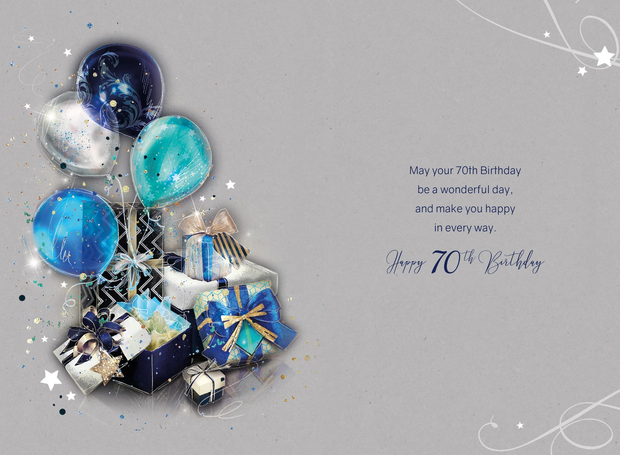 Cherry Orchard 75th Birthday Card With Gold Foil Finish And - View #3
