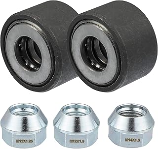 Motoforti Universal Wheel Stud Installer Tool, Wheel Bolt Installer, M12x1.25 M12x1.5 M14x1.5, Iron, with 3/4" Hex Wheel Lug Nuts, Silver Tone, 1 Set