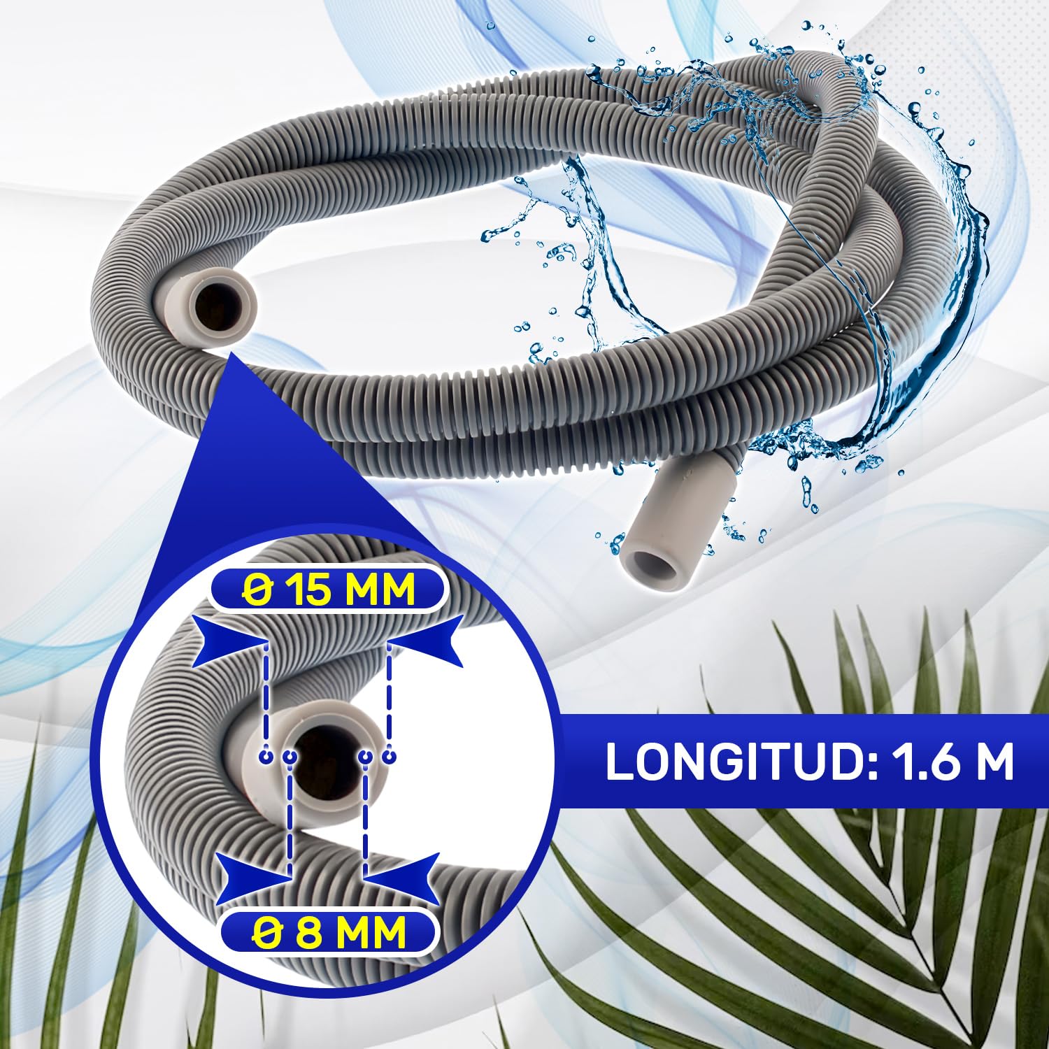 Tubo Desagüe Secadora Beko 1,6 m Original 2951260100 - MONTERAL