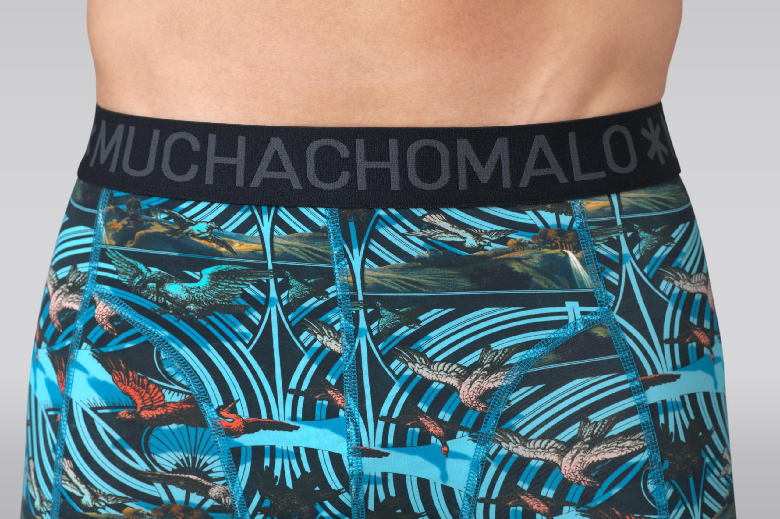 Muchachomalo Uomo Boxer 3-Pack, Tinta Unita, Microfibra, Fascia Elastica