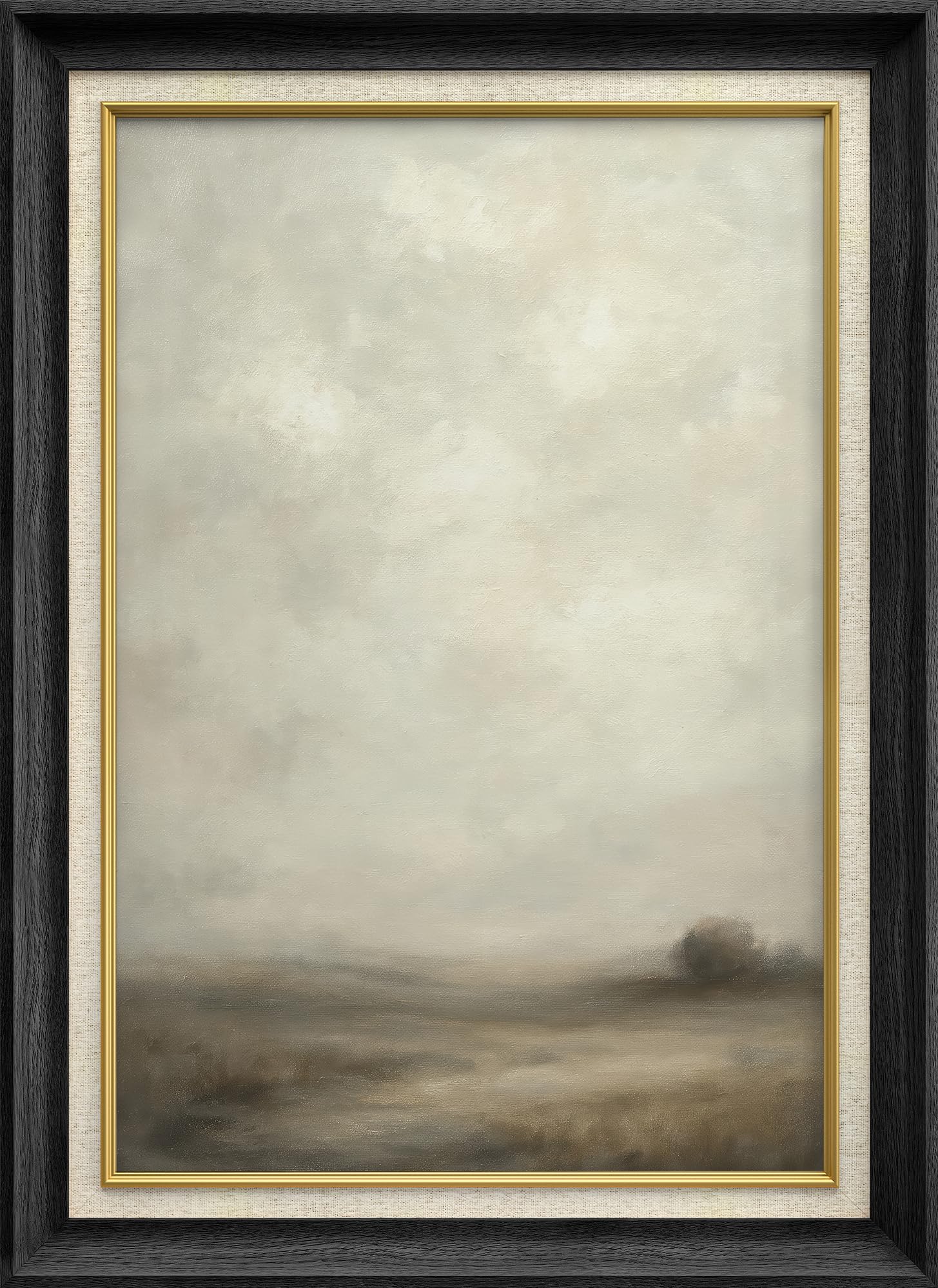 SIGNWIN Premium Frame Art Calm Horizon Neutral Beige Landscape Modern Minimalist Illustrations Fine Art Traditional Iconic Relax Calm