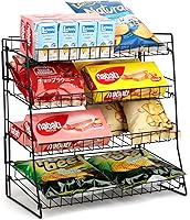 Liaakrr 4-Tier Metal Candy Display Rack - Snack Organizer Stand for Countertop, Kitchen, Stores & Parties
