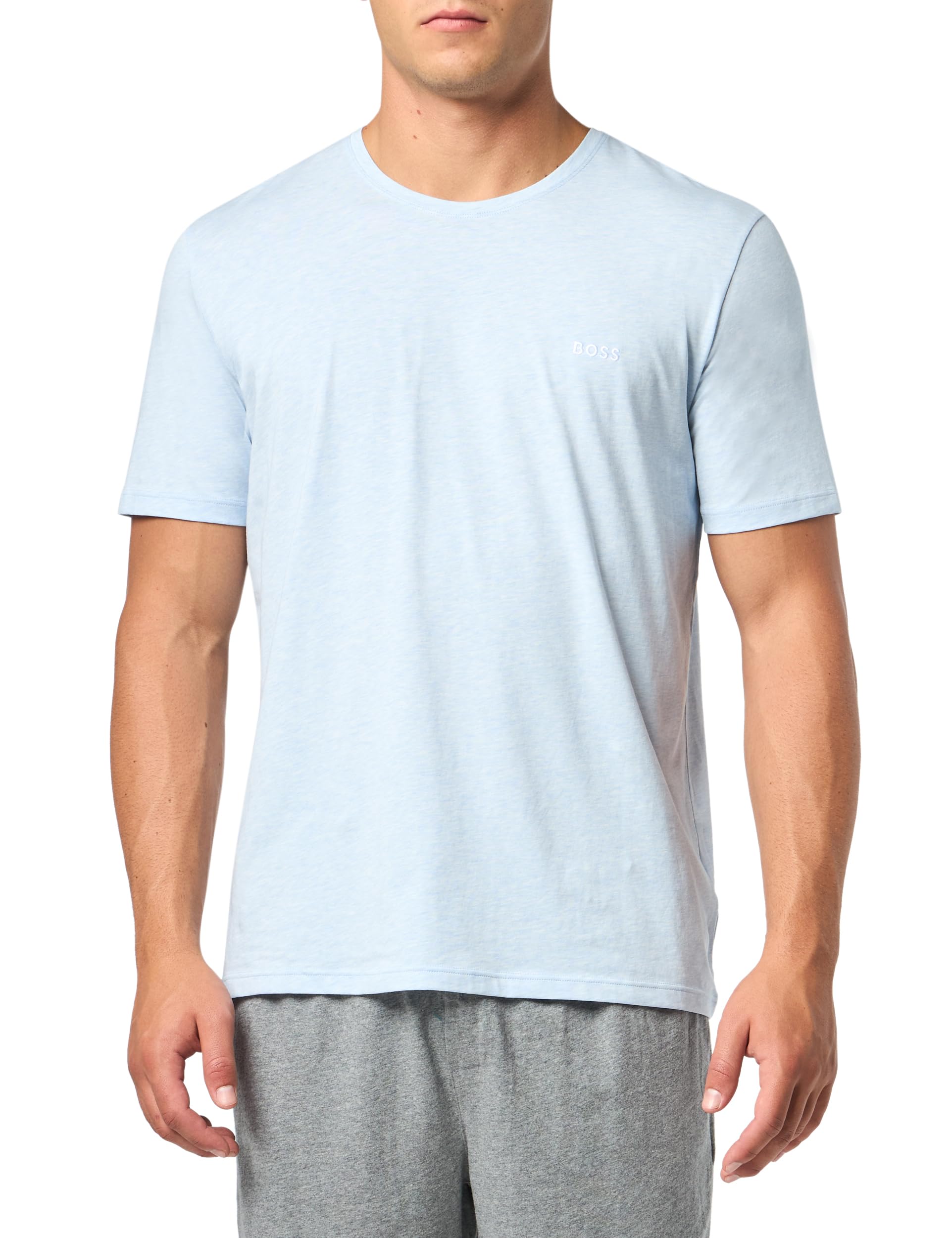 BOSS Men's Waffle Joggers Pyjama Bottoms, Light Slate Grey, L