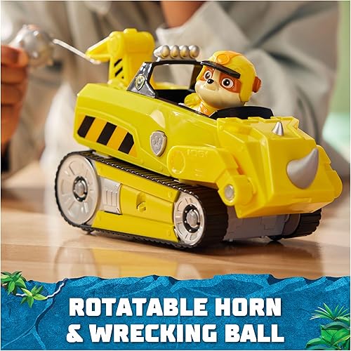 Miniatura 3 de PAW Patrol Jungle Pups, vehículo de rinoceronte de escombros, camión de juguete con figura de acción coleccionable, juguetes para niños y niñas a