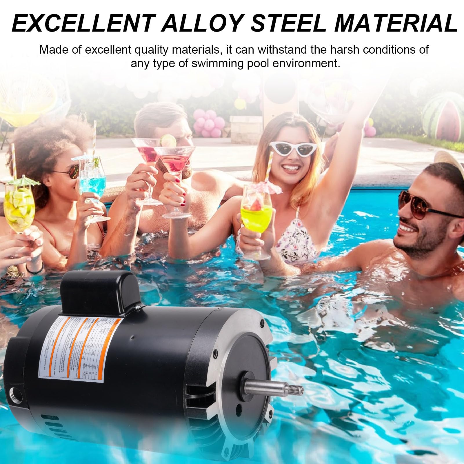 Moteur de Pompe à Piscine 1, 5 Chevaux à une Seule Vitesse pour Ao Smith Century Pool Spa Pompe Motor 3450rpm 48y Cadre