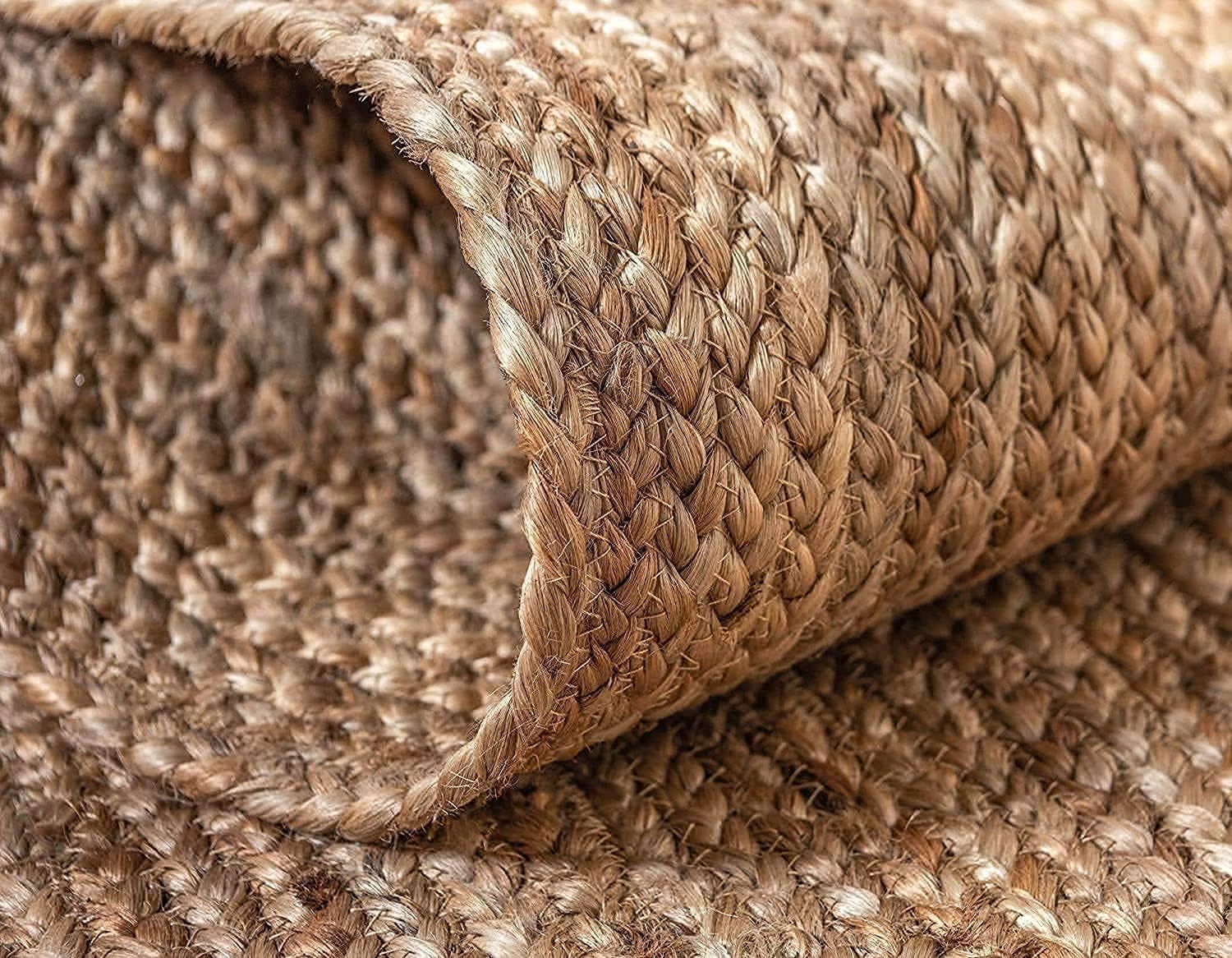 Handcrafted Jute Carpet - Beige, 40x60cm -4
