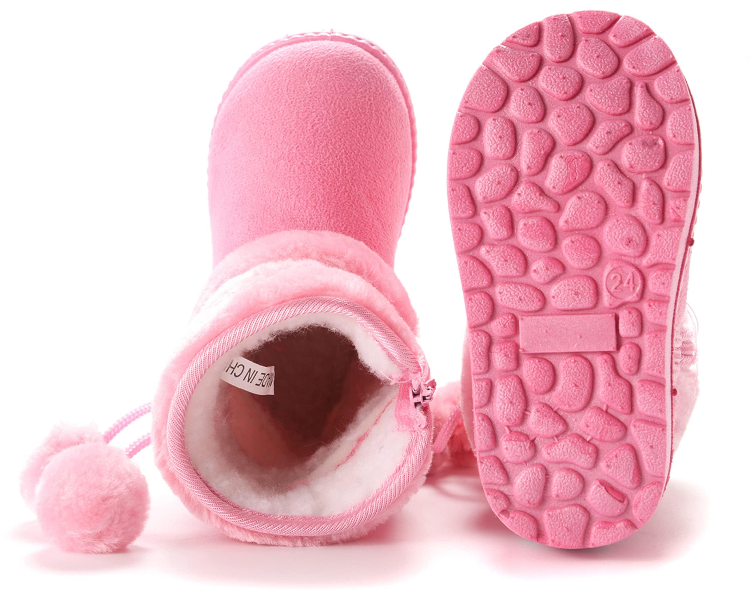 Vorgelen Bambine e Neonato Carino Stivali da Neve Morbide Fodera Calda Stivaletti Ragazze Inverno Scarponi da Sci all'aperto