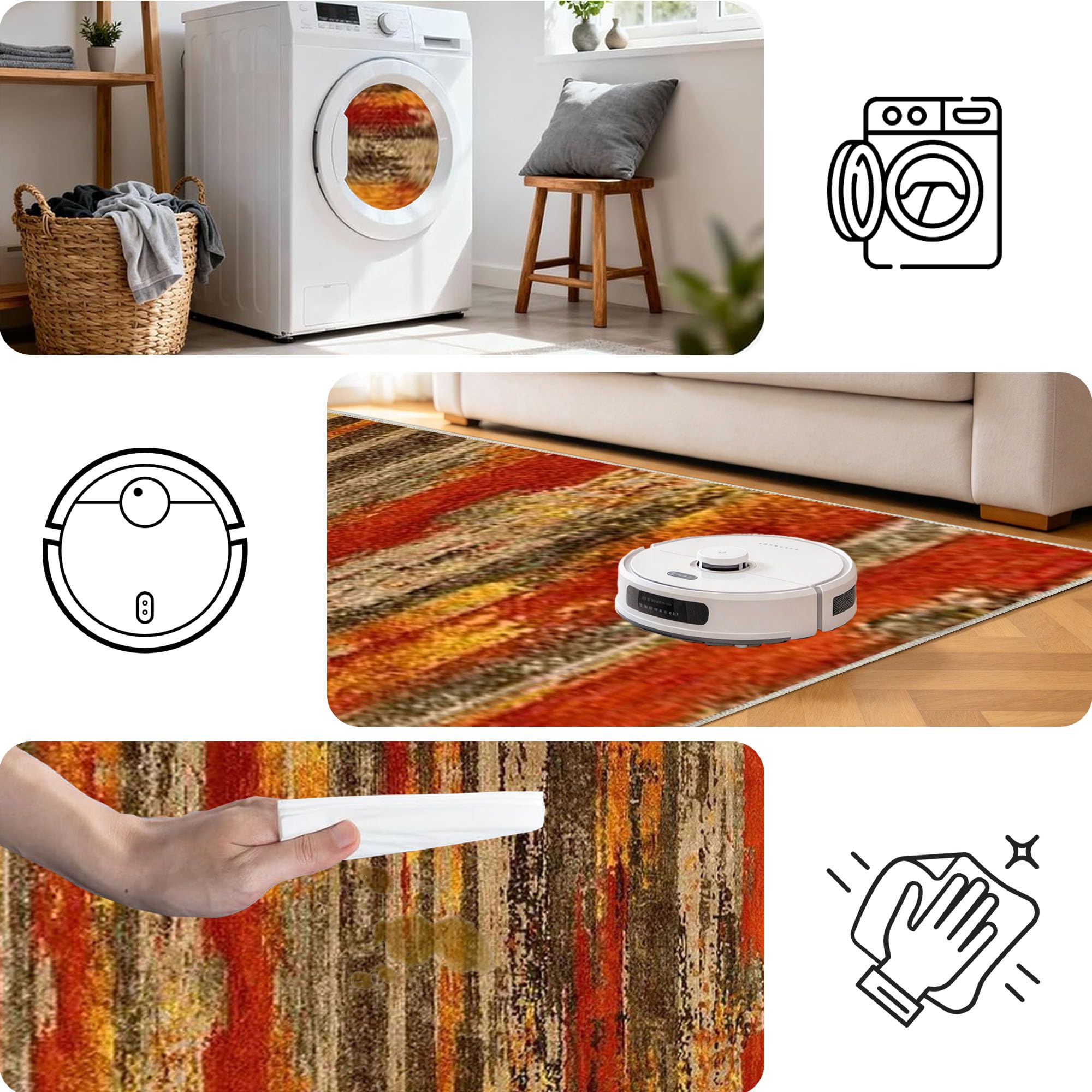 Tapis Couloir Antidérapant Long Rug 80 x 450 cm