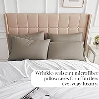 Vista 86 de Southshore Fine Linens® - Vilano® Springs - Par de fundas de almohada plisadas, color verde azulado, estándar (Queen)