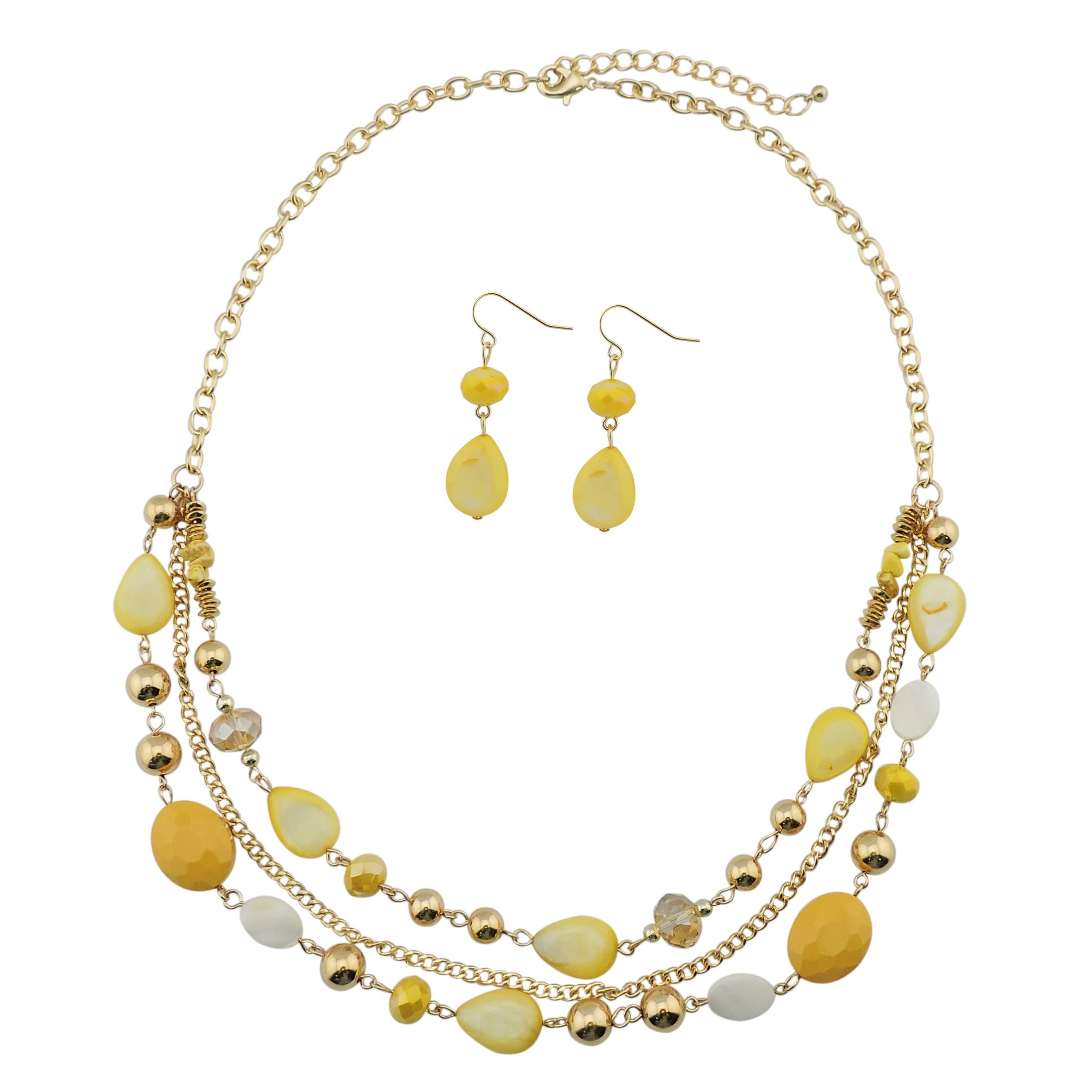 Bocar Collana a catena delle donne dei branelli della glassa lega colorata multistrato (NK-10060)