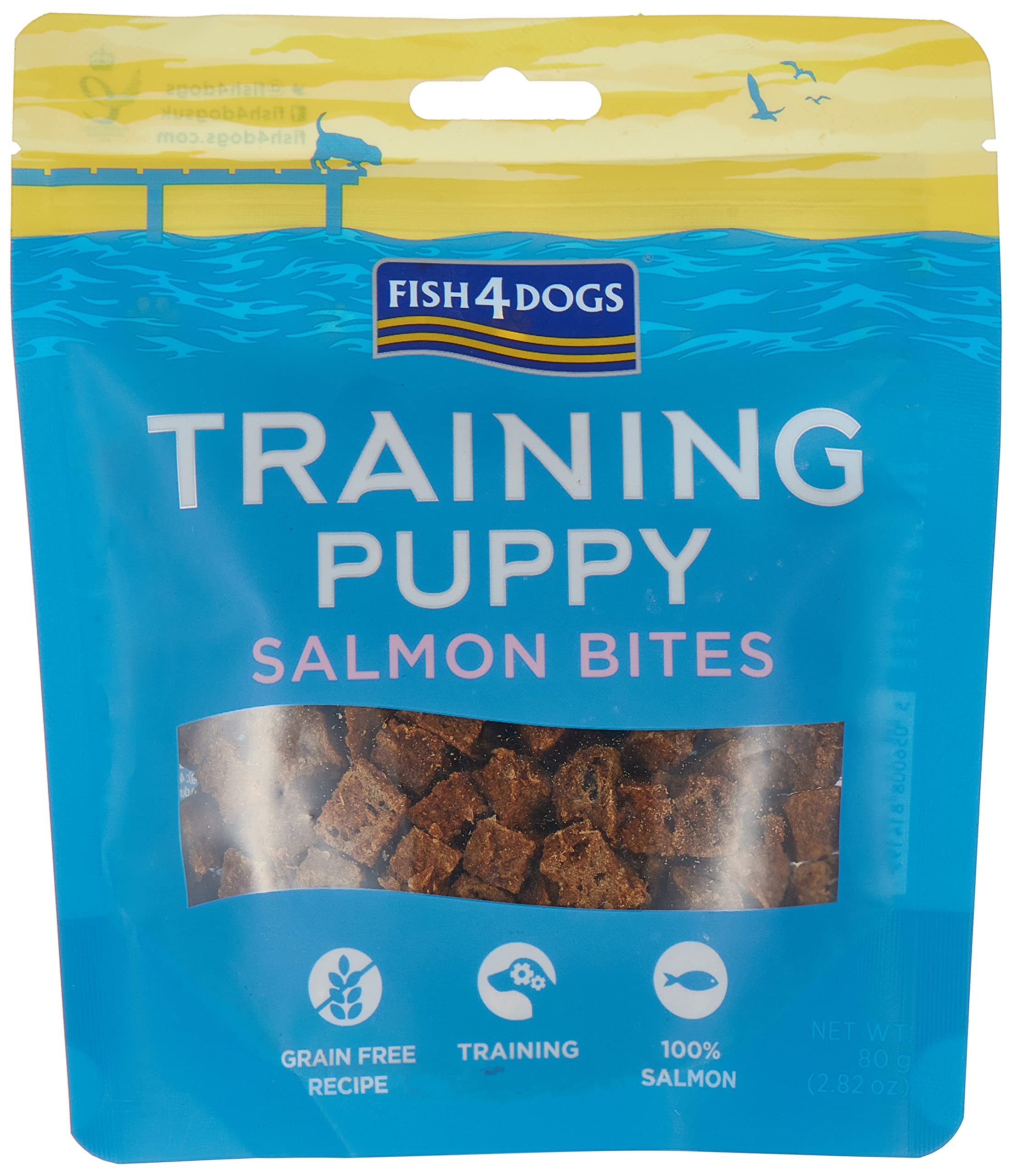 Fish4Dogs Training Puppy Salmon Bites Treats 80G-NA