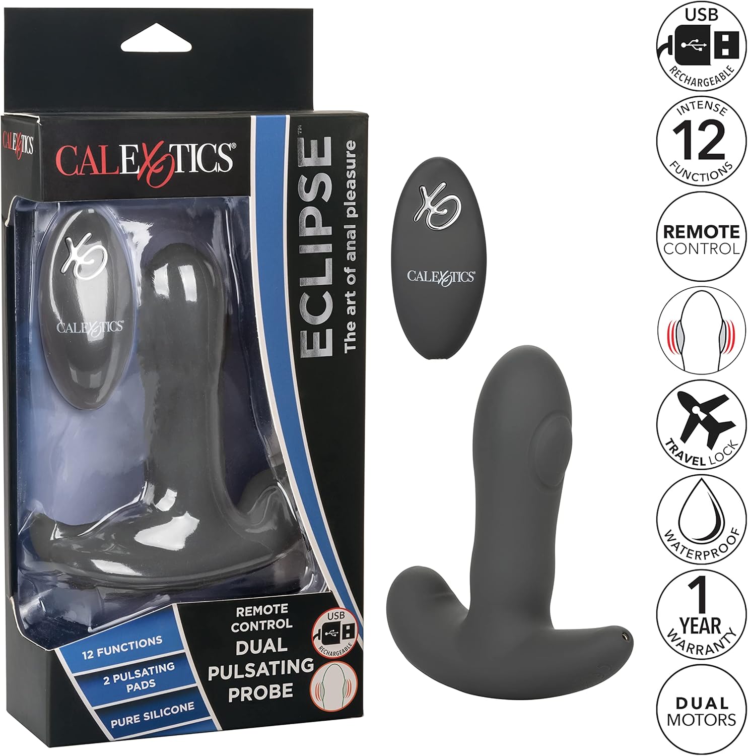 California Exotics Novelties Eclipse Remote Control Dual Pulsating Probe
