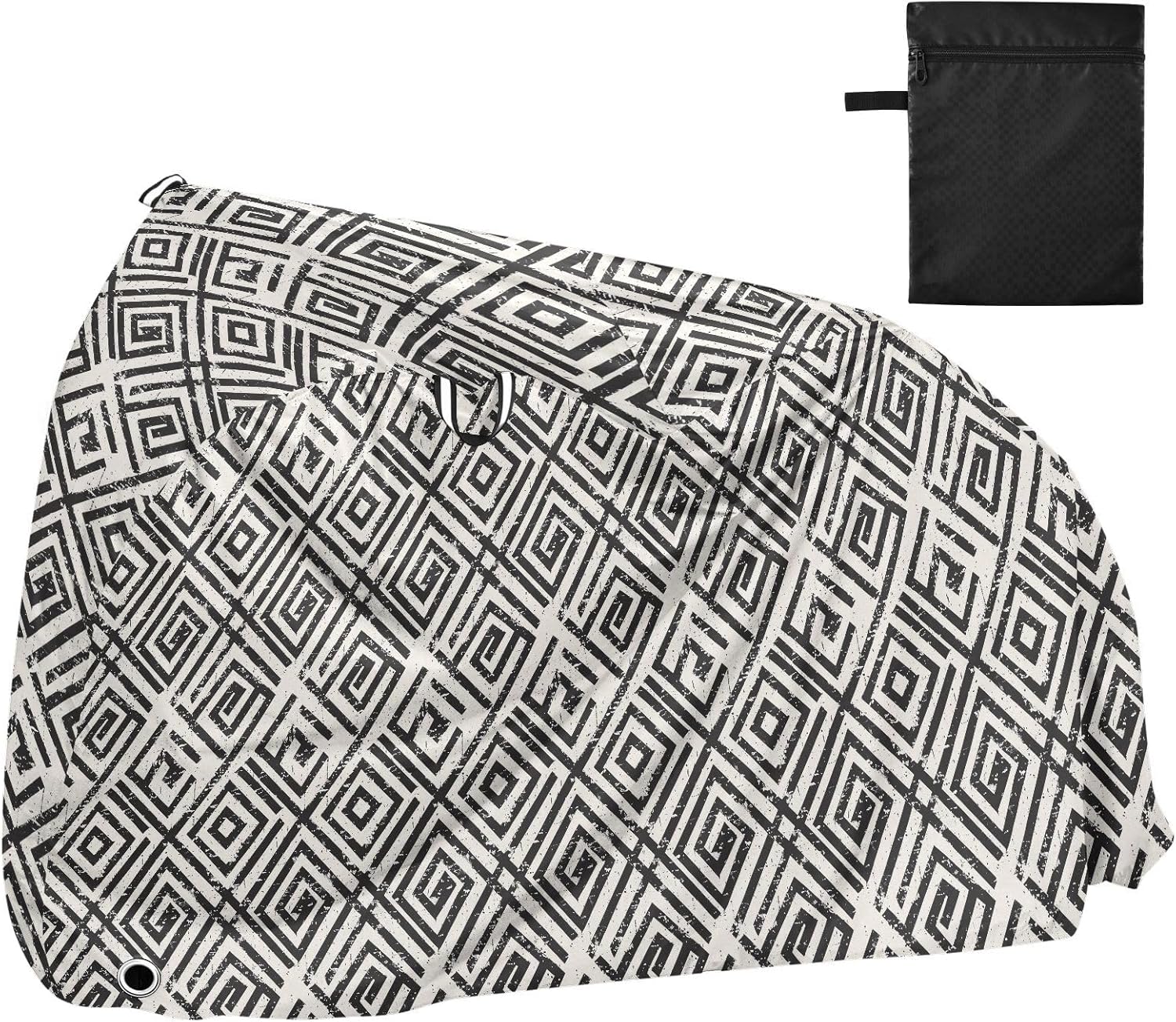 ALAZA Grunge Black Stripe Bike Cover Waterproof Outdoor Ebike Bicycle Covers Tarp Protection for 1/2 Bikes, Sun UV Dust Wind Proof