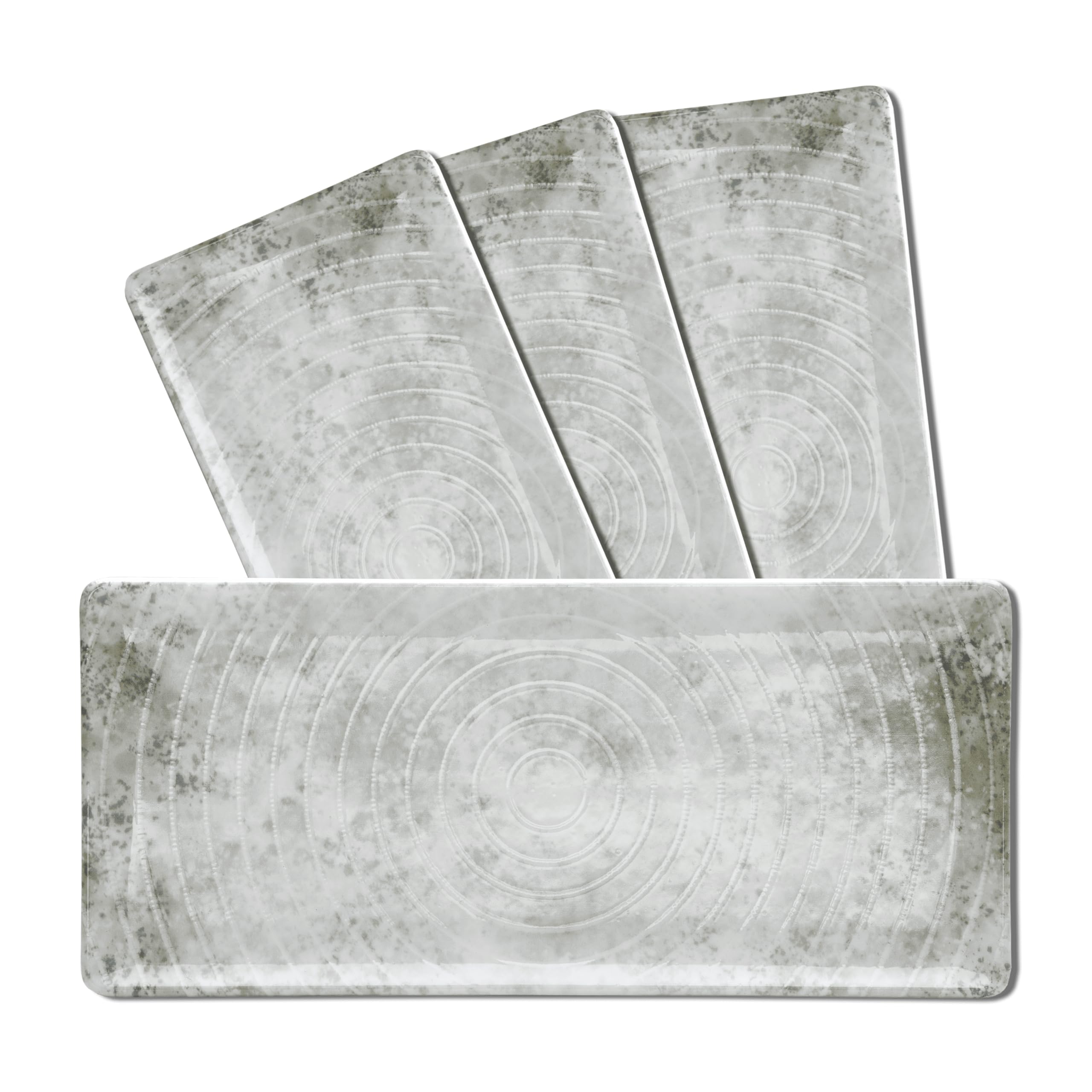 Van Well |Platos rectangulares de corfú, 29 x 13 cm, porcelana, juego de 4