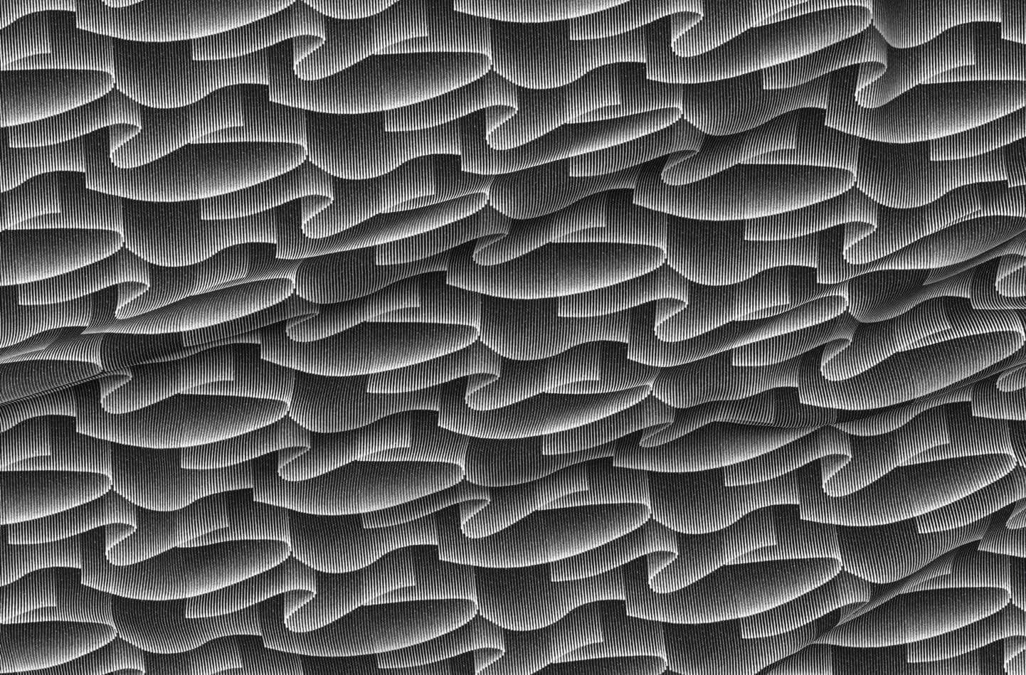 Spoonflower Fabric - Black White Lines Stars Sky Abstract Waves Art Northern Galaxy Star Printed on Petal Signature Cotton Fabric Fat Quarter - Sewing Quilting Apparel Crafts Decor
