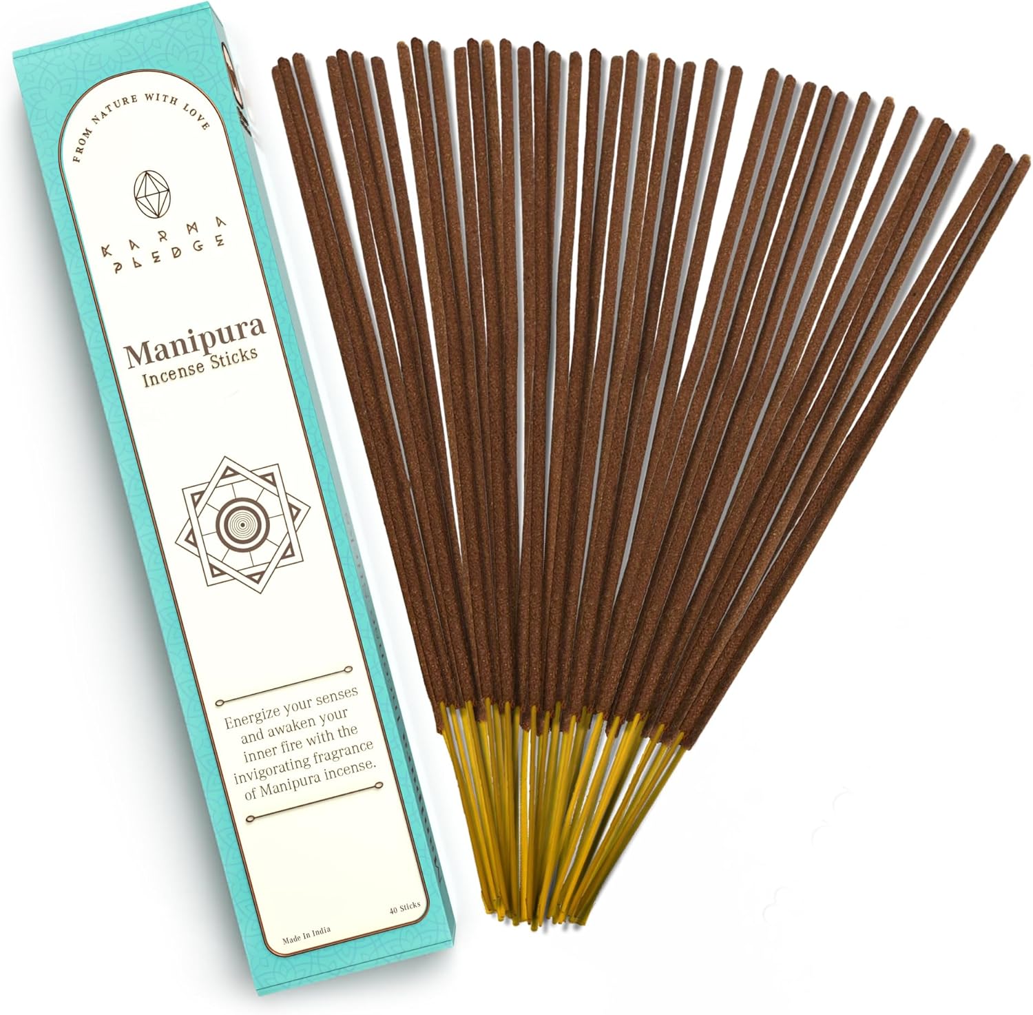 Manipura Incense Sticks, Organic Hand Dipped Incense