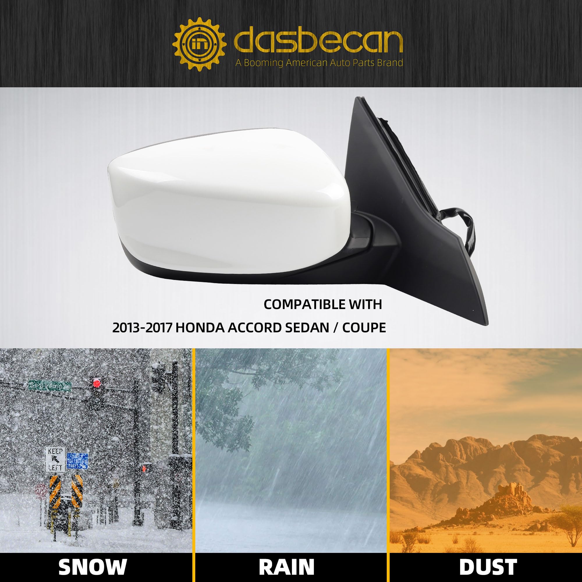 Amazon.com: Dasbecan Passenger Right Side Mirror Compatible with