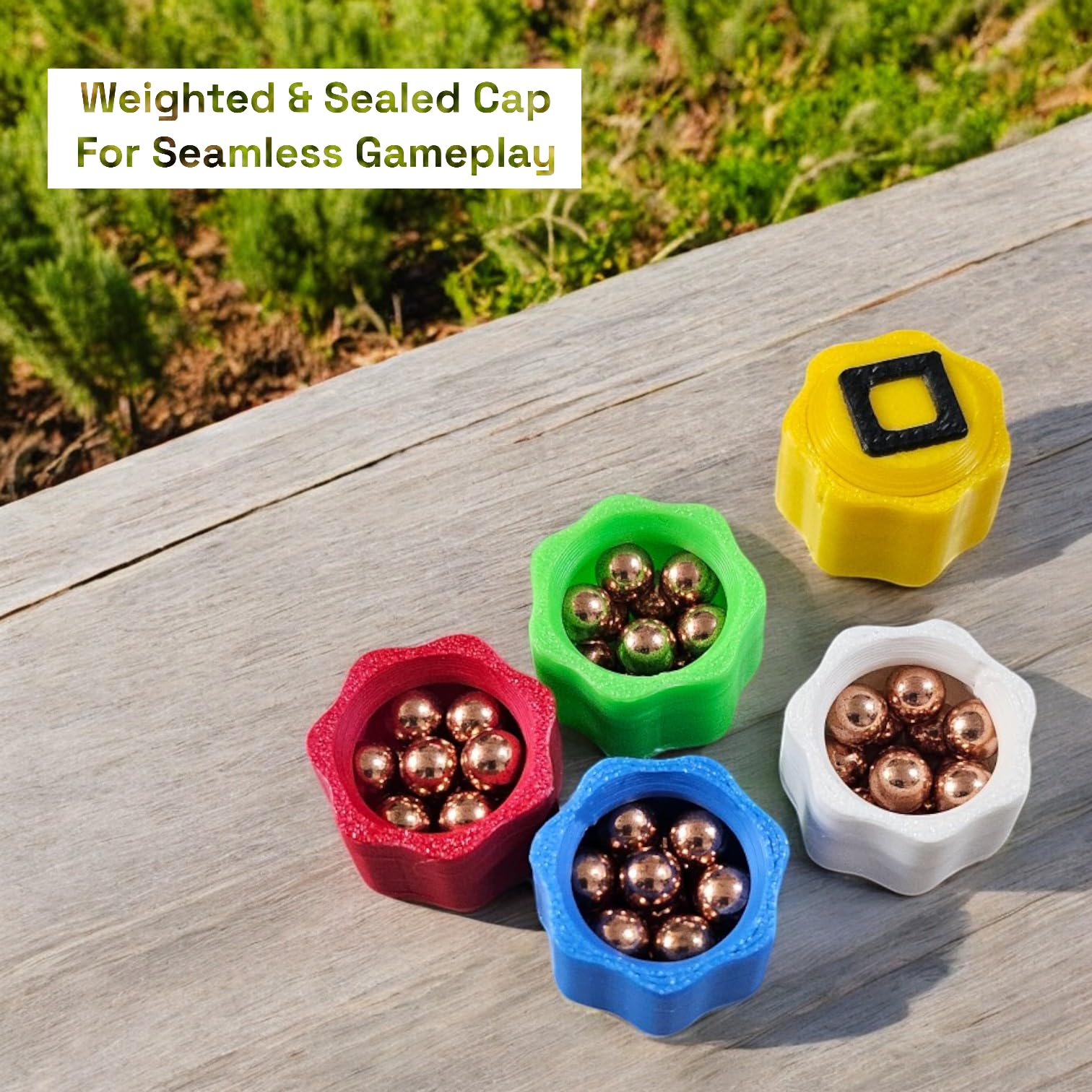Sentosa Squid Games Iconic Traditional Gonggi Skill Game β 5 Weighted Stones (6g Each) for Flip & Catch Fun with White Storage Case 4