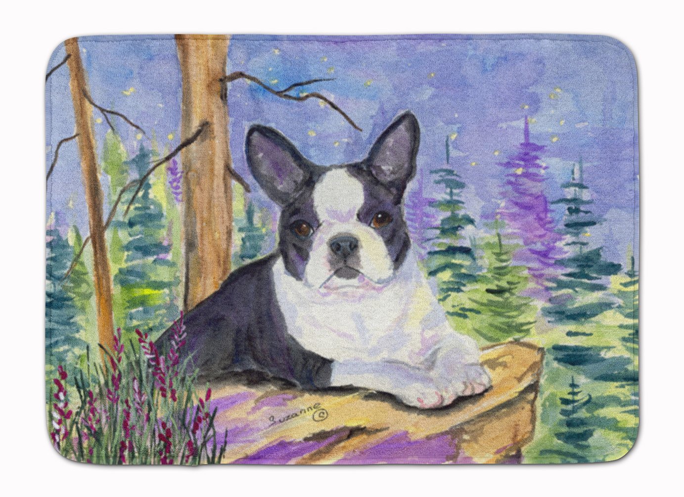 Tapis de sol Boston Terrier lavable multicolore 48x68 cm Caroline's Treasures SS8638RUG