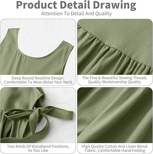 Miniatura 7 de Delantal Premium Tallas Grandes con Bolsillos, Delantal Ajustable con Cinturilla, Delantal de Mezcla de Algodón Suave para Hornear, Cocinar