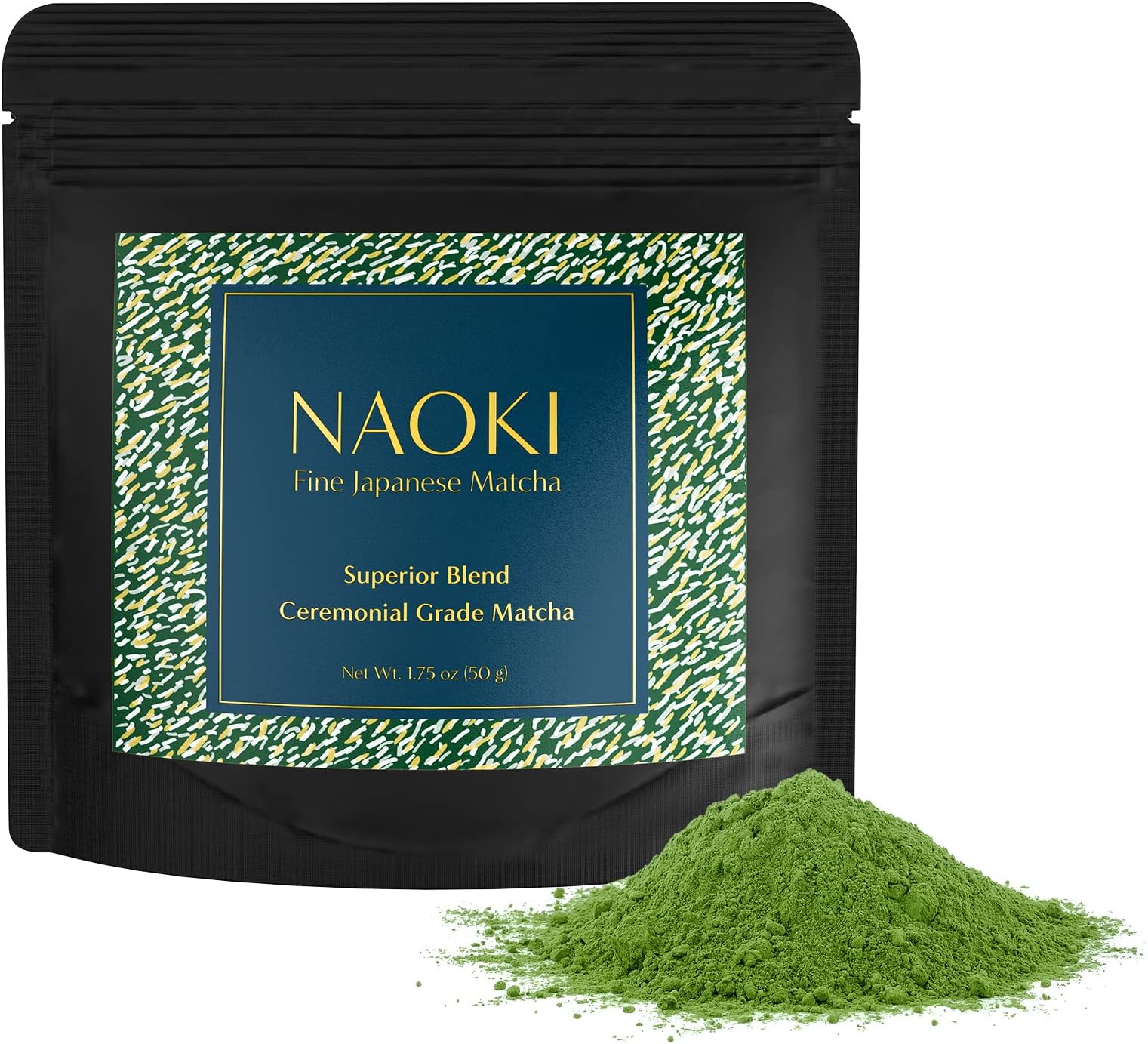 Naoki Matcha Superior Ceremonial Blend – Authentic Japanese First Harvest Ceremonial Grade Matcha Green Tea Powder from Uji, Kyoto (50g / 1.75oz)