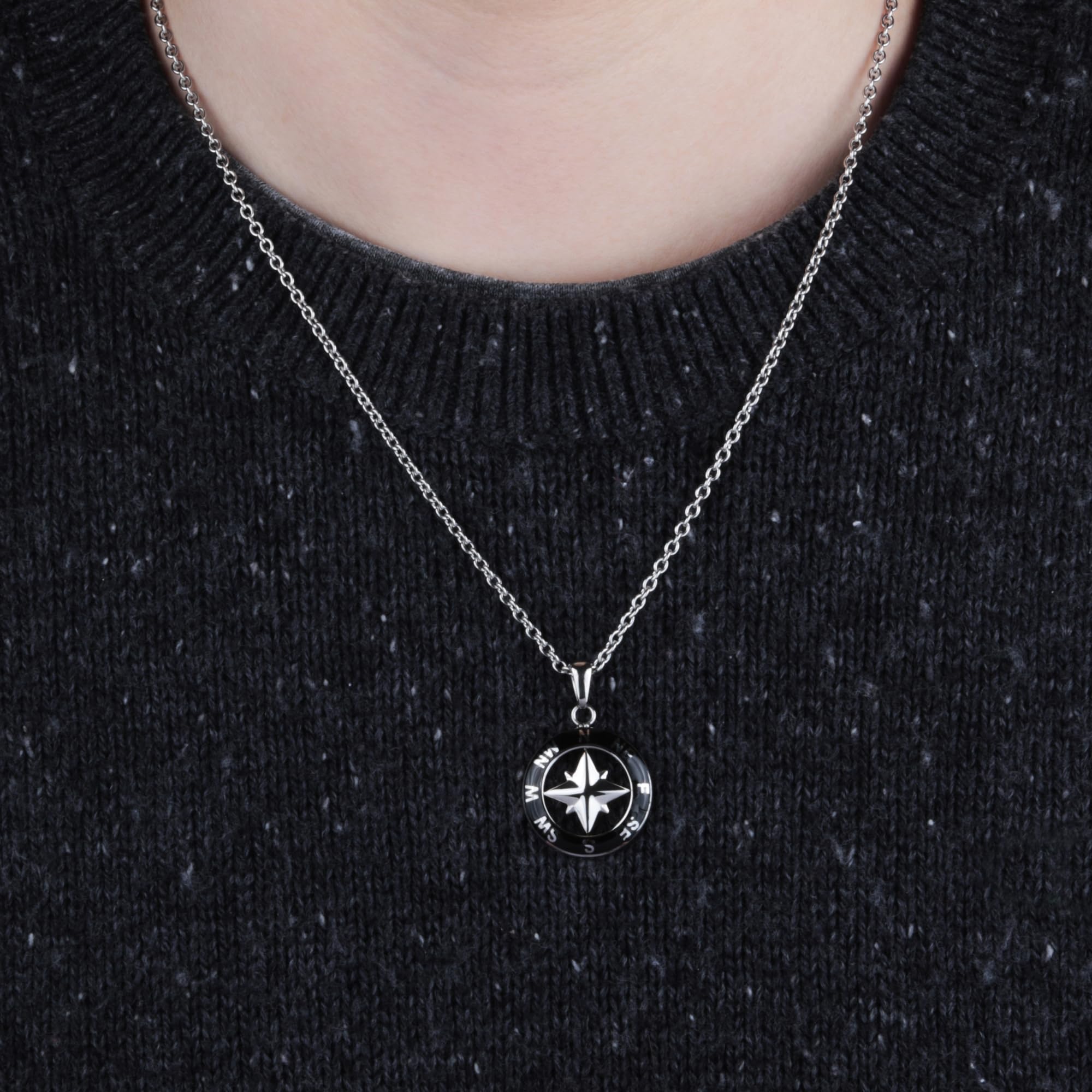 Sector No Limits Collana da uomo, Collezione MARINE Sector Jewels, lunghezza 50 cm, in acciaio, pvd nero - SADQ02