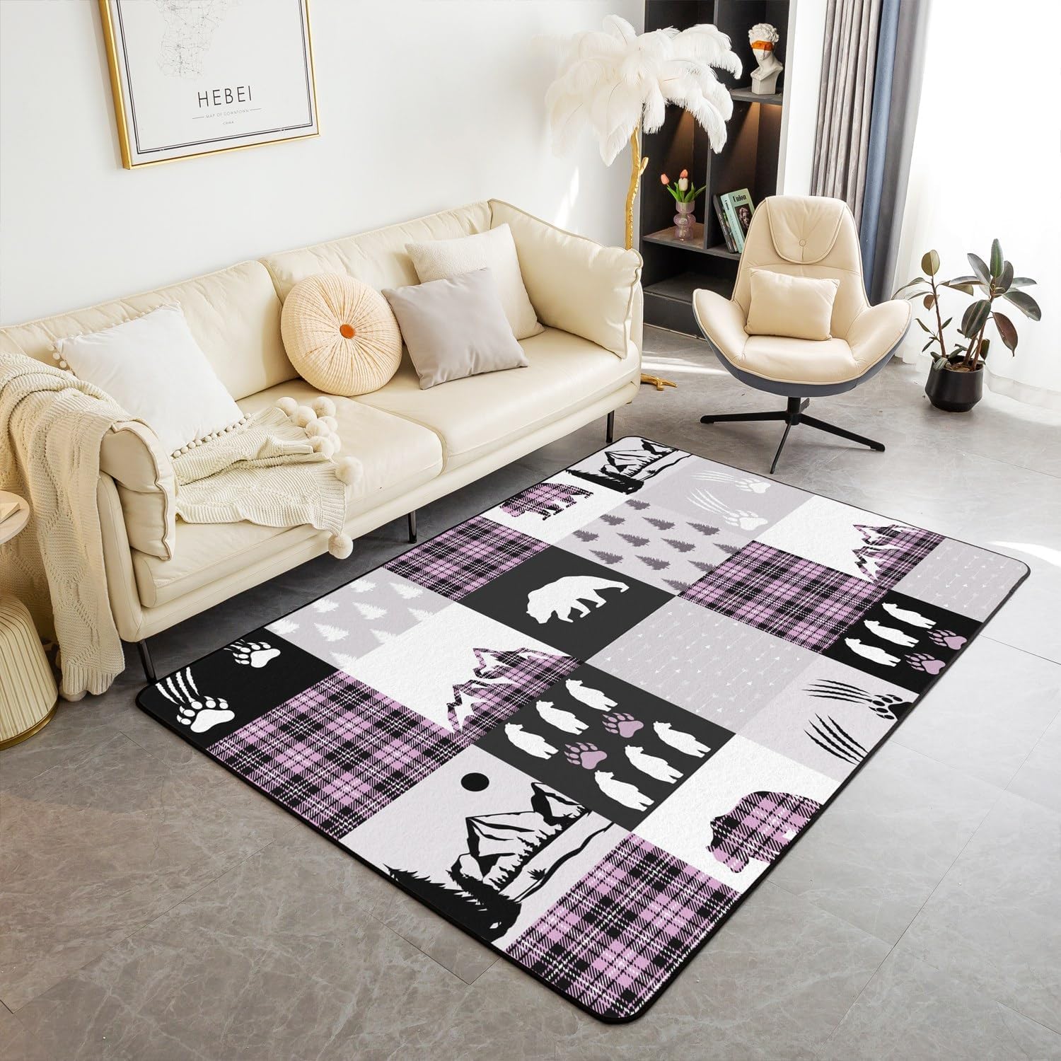 Area Rug, 3D Wildlife Elk 100 X 200 Cm Carpet, Modern Non-Slip Hallway Doormat Foldable Easy To Clean Rugs For Apartment Living Room Bedroom Dining Room Decor Mats -3L7C5J6Y2W