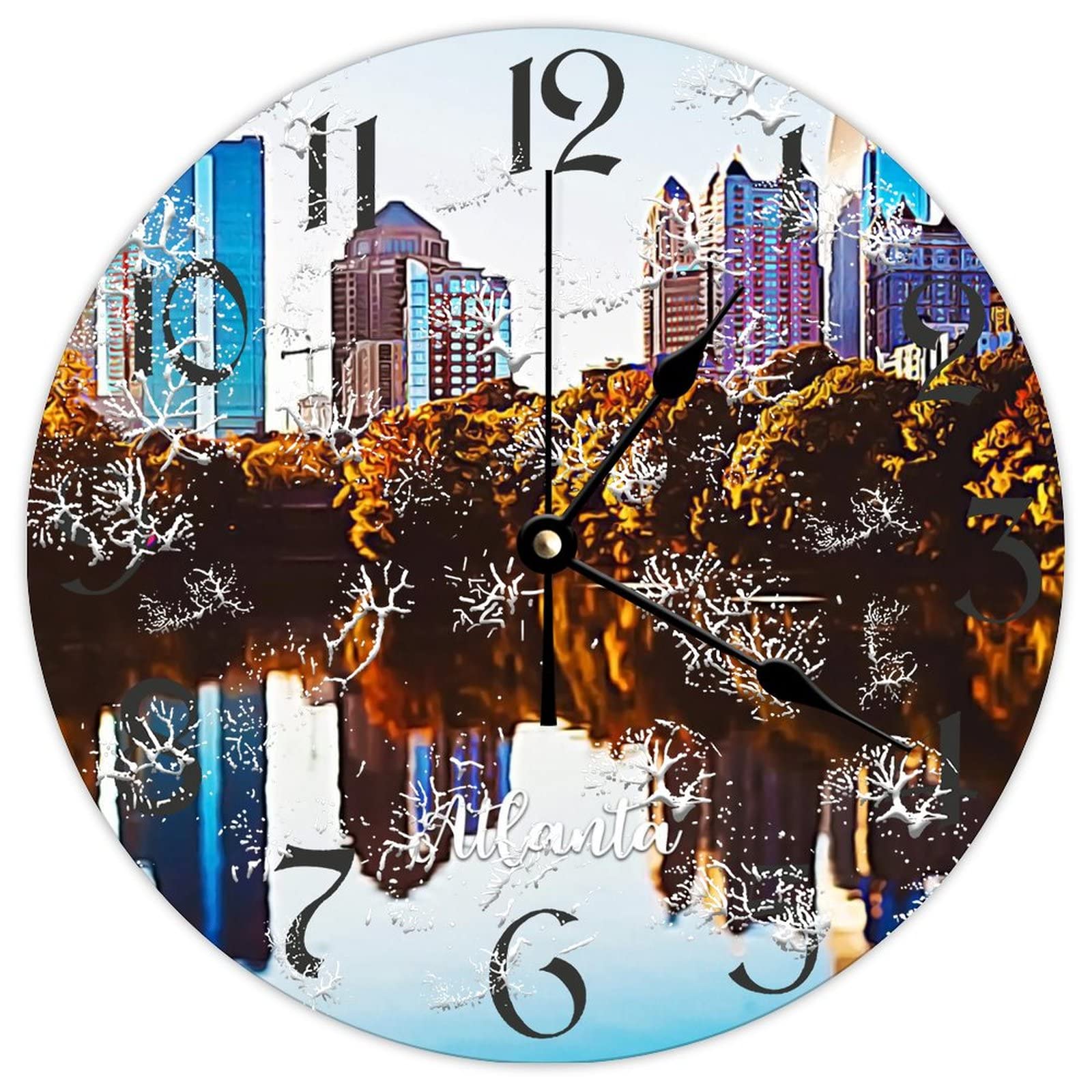 Horloge ronde en bois Atlanta City : oubliez le tic-tac dans la chambre d'enfant