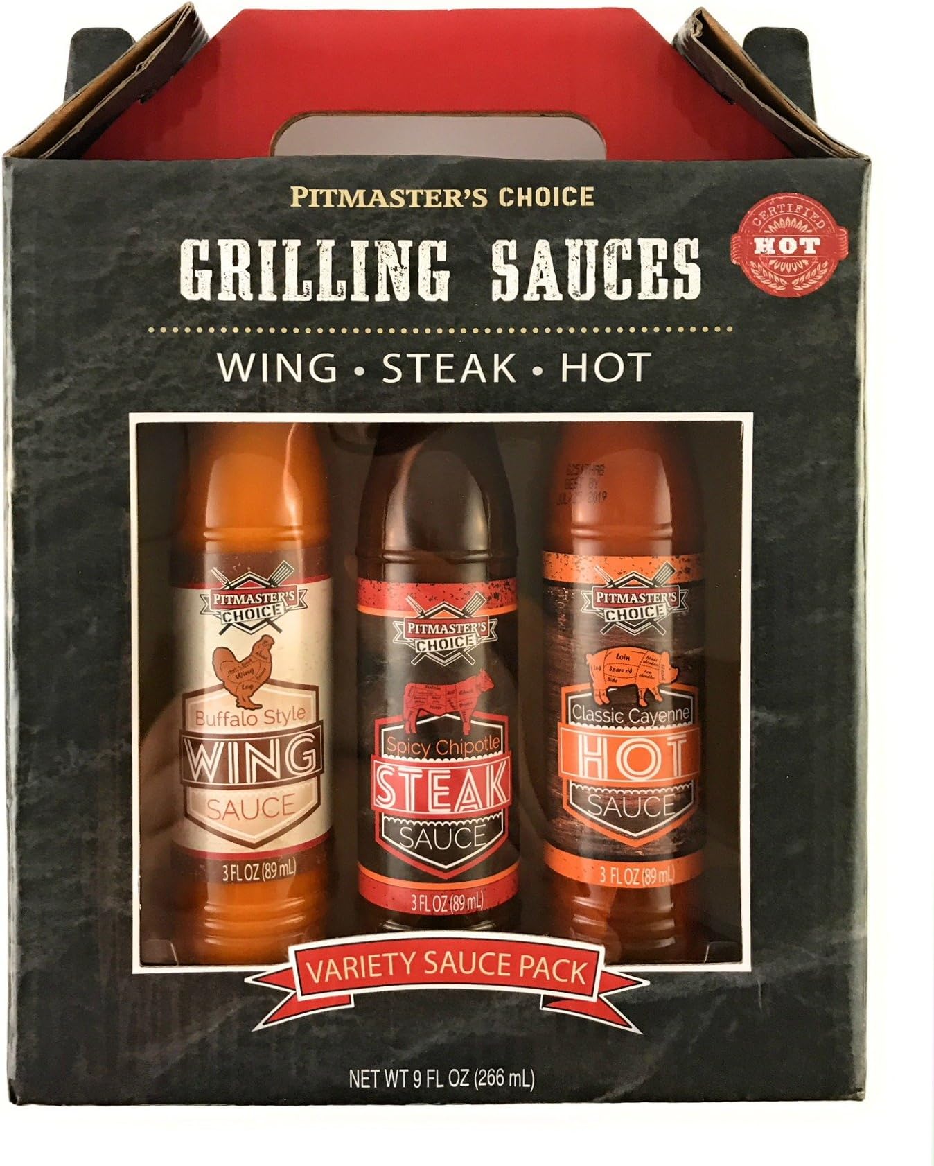 Grilling Sauce Gift Set by Pitmasters Choice, 3 Variety Sauce Pack (3 FL Oz)