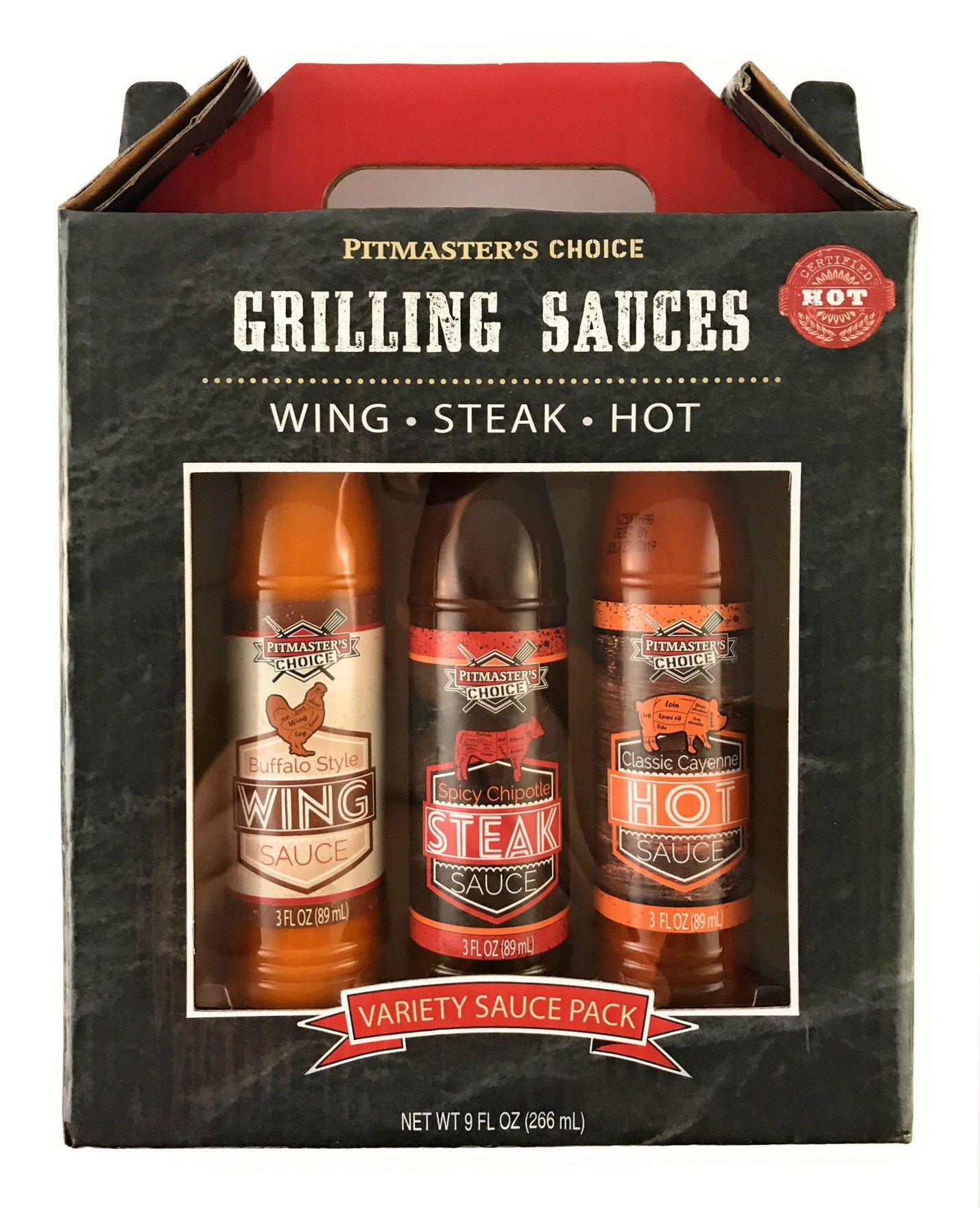 Grilling Sauce Gift Set by Pitmasters Choice, 3 Variety Sauce Pack (3 FL Oz)