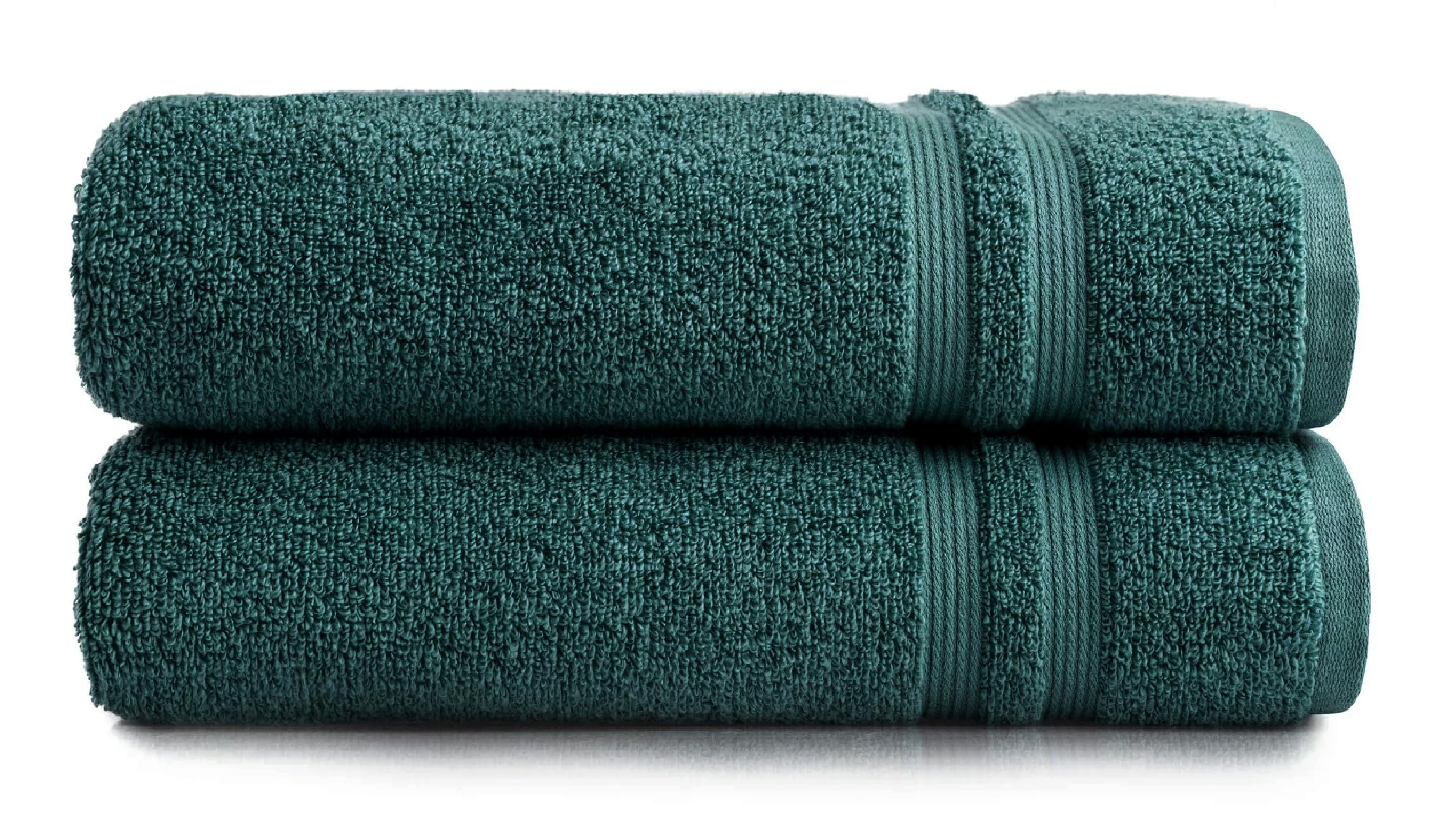Opel Tex Pack of 2 Jumbo Bath Sheets -75 x 150 cm -100% Cotton 500GSM Super Absorbent Quick Dry Big Bath Sheet Bathroom Towels Set (Blue Lagoon)