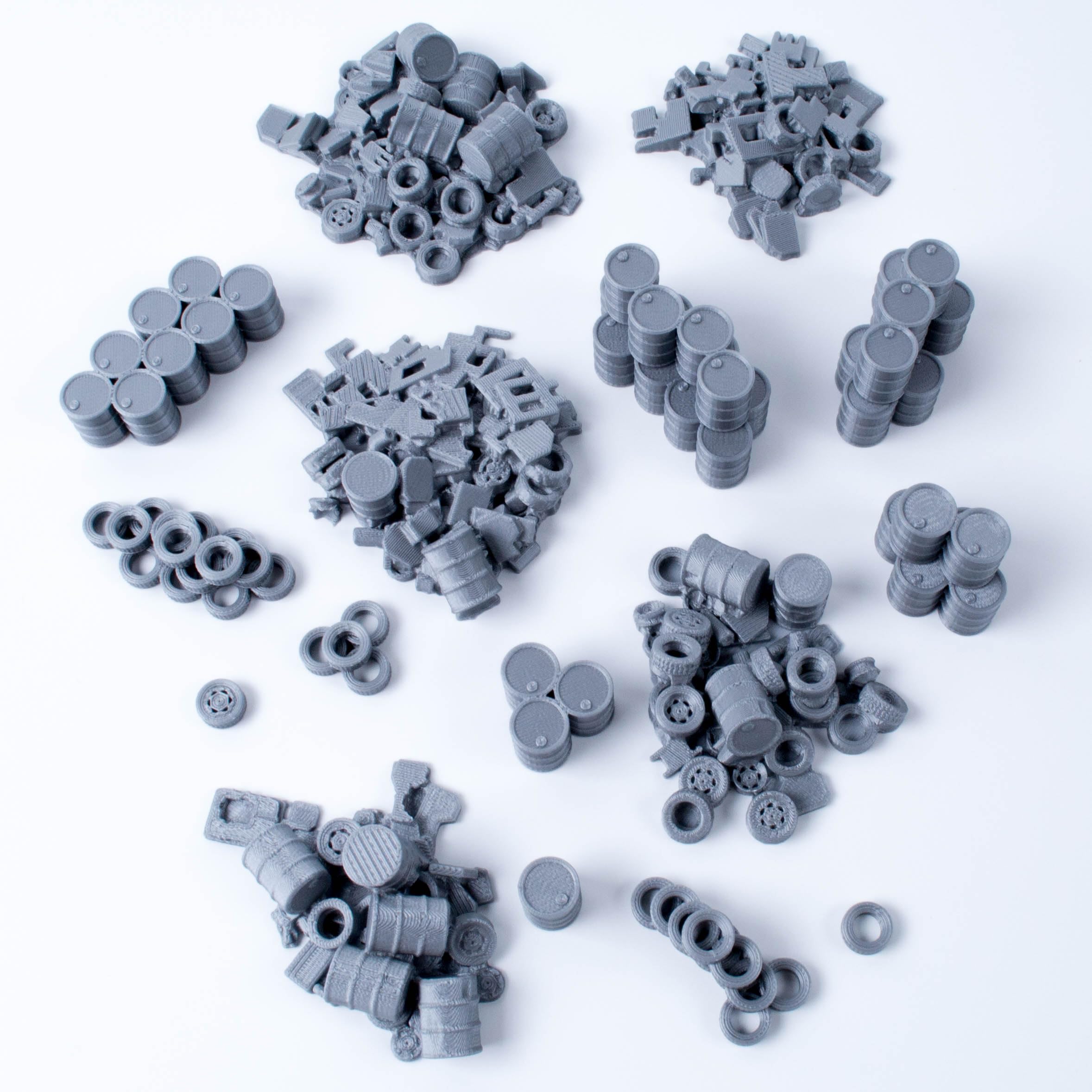 3D Vikings Terrain Industriel En Gravats - 16 Pièces Pour Figurines 28mm, Wargame Et RPG