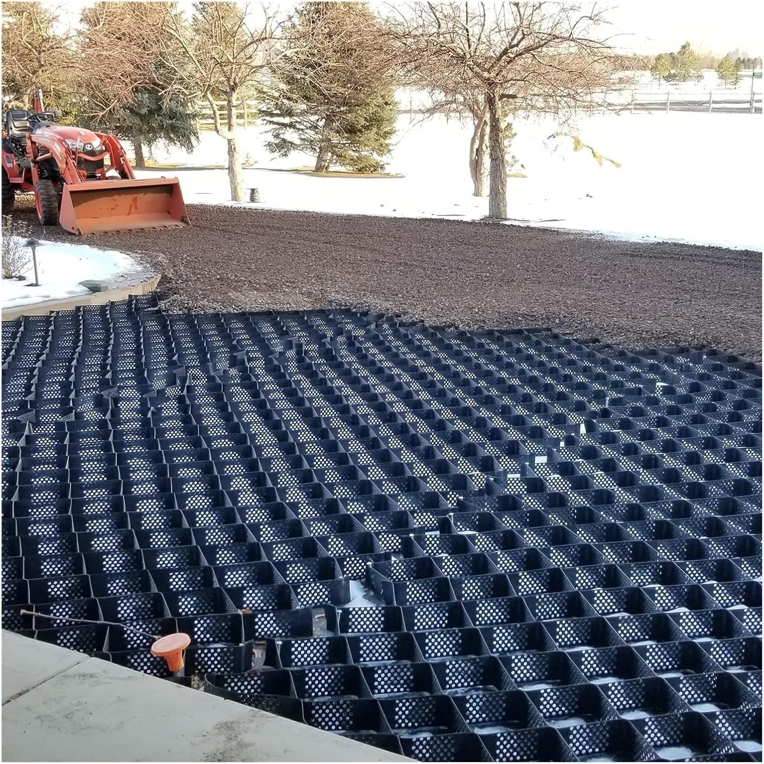 Stabilisateur d'allée 10cm anti-érosion pour un drainage optimal du gravier