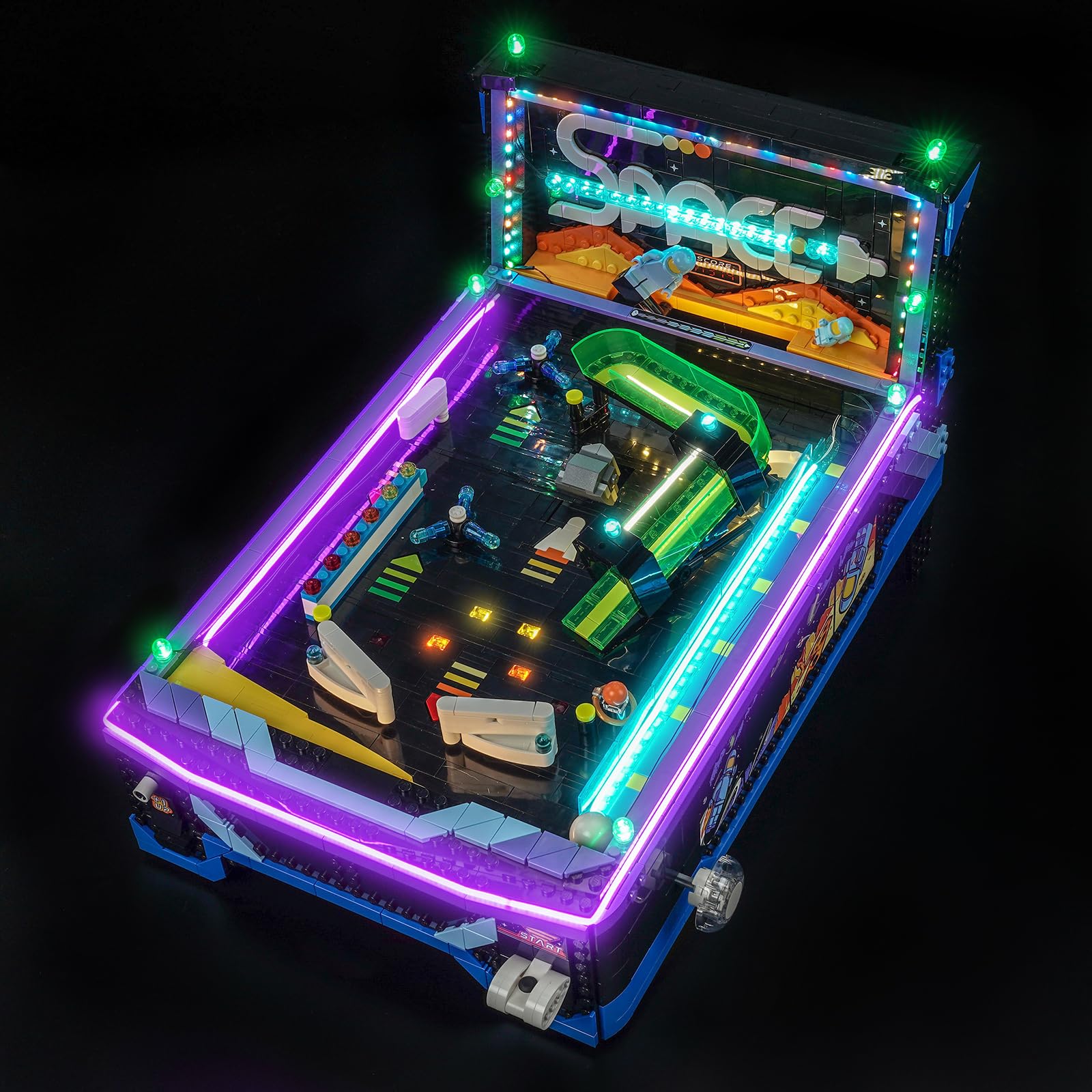 Set di luci a LED compatibile con Lego Arcade Pinball Machine (senza modello) | Set di illuminazione decorativa compatibile con Lego 11374 Arcade Pinball Machine, facile da montare