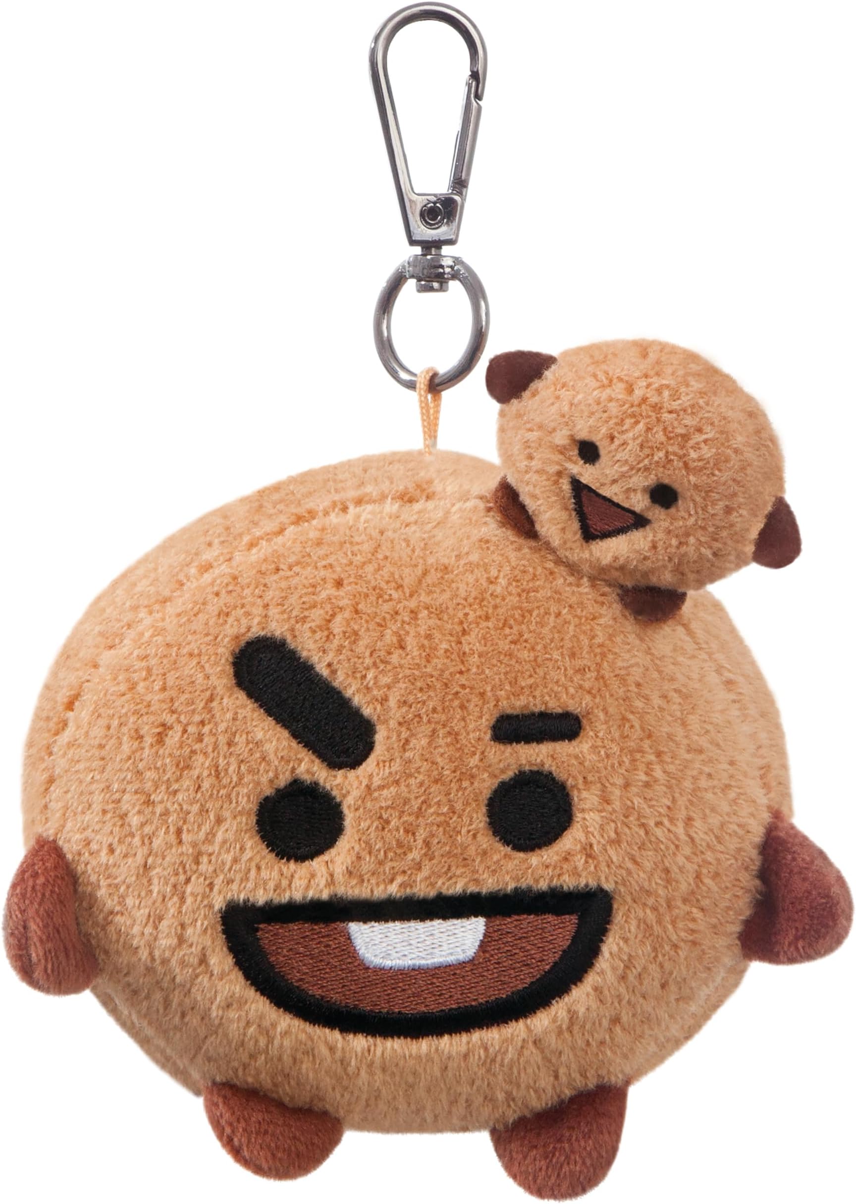 AURORA BT21 Official SHOOKY Plush Toy Key Clip 61337 Brown, One Size