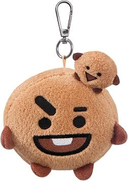 BT21 Official Merchandise, SHOOKY Plush Key Clip, 61337, Brown