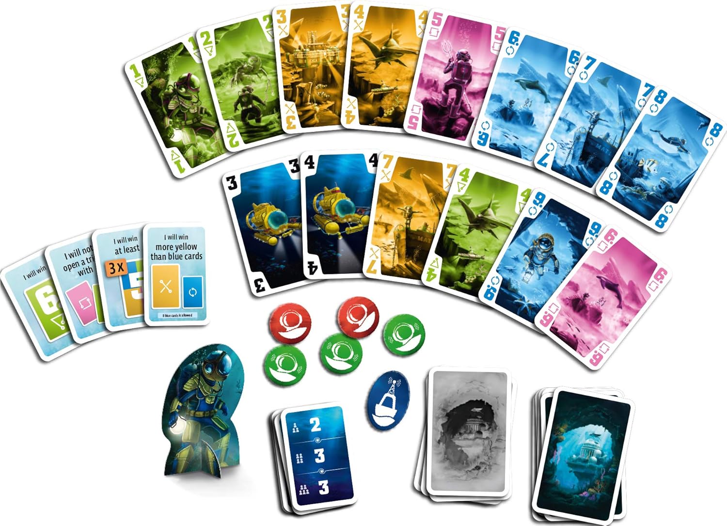 The Crew 2-Pack Card Game Bundle | The Crew: The Quest for Planet Nine & The Crew: Mission Deep Sea | Cooperative Space & Deep Sea Adventures | 2 to 5 Players | Ages 10+ | Trick-Taking
