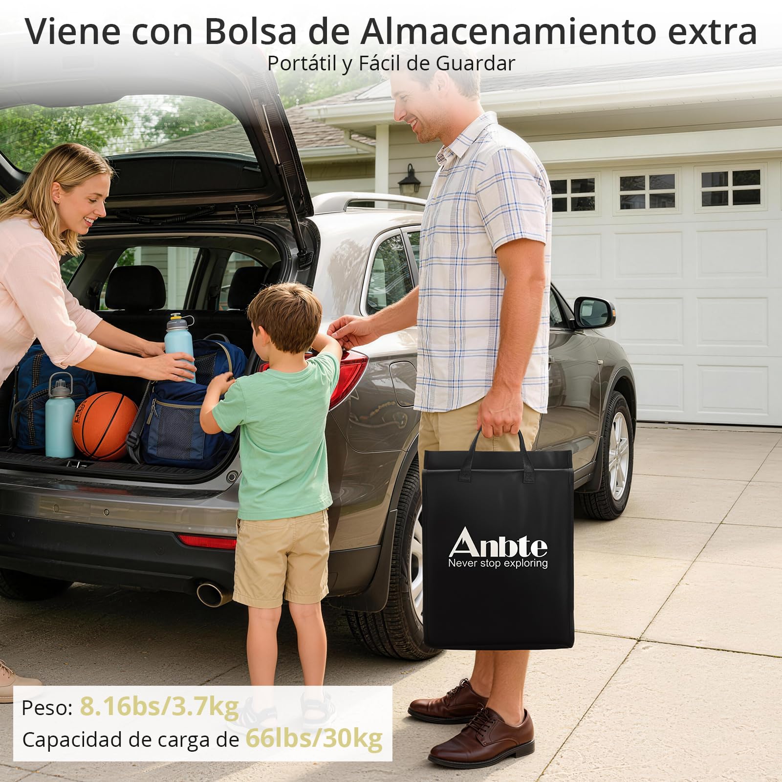 Anbte Mesa Plegable Camping 116 x 40 x 26.2cm con Aluminio Impermeable Mesa Playa Portátil,Grosor del Bisel es de 3,5 cm,Soporta 30 kg para Camping Playa Fiesta Picnic Suelo Color Raya de Bambú