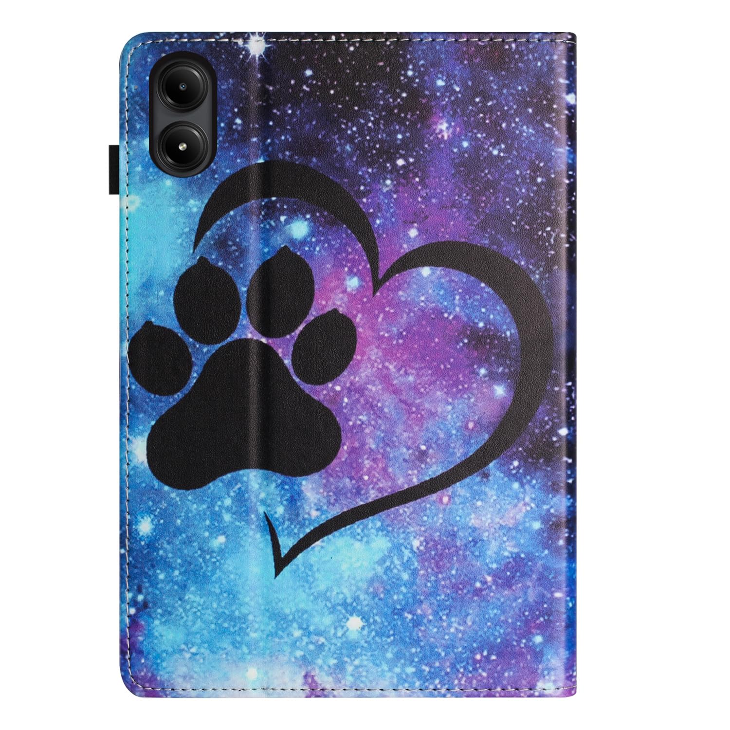 Custodia Per Xiaomi Redmi Pad Pro 12.1" Con Supporto E Porta Carte: Cover In Pelle PU Con Simpatico Gatto E Fiori - 3