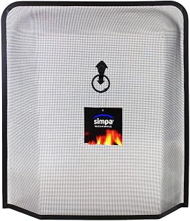 Ascot Black Fire Guard Fire Place Guard Fire Screen Spark Flame Guard Circle Hooped Loop Mesh Panel Design, Black