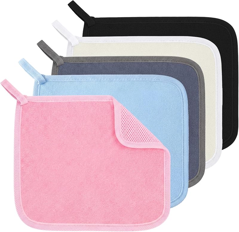 Tatuo 5 unidades de panos esfoliantes para rosto e corpo, nylon