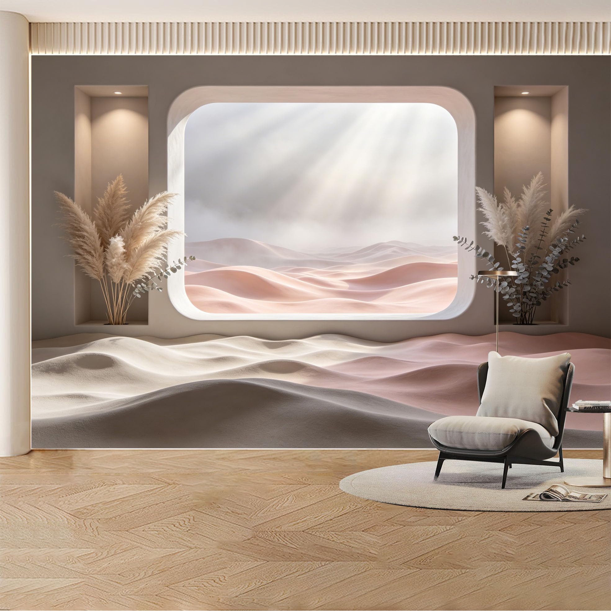 Custom Wall Mural Wallpaper Snowy Mountain Forest Landscape 3D Effect Wall Decor Large Wall Art Misty Nordic Luxury Removable SelfAdhesive Large Photo for Living Room， Bedroom， Office