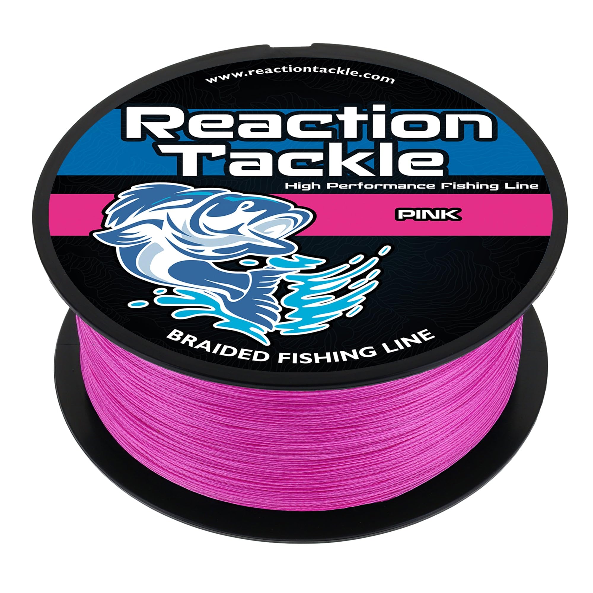 Reaction Tackle Braided Fishing Line - Pro Grade Power Performance for Saltwater or Freshwater Fish - Colored Fishing Line Braid for Extra Visibility
