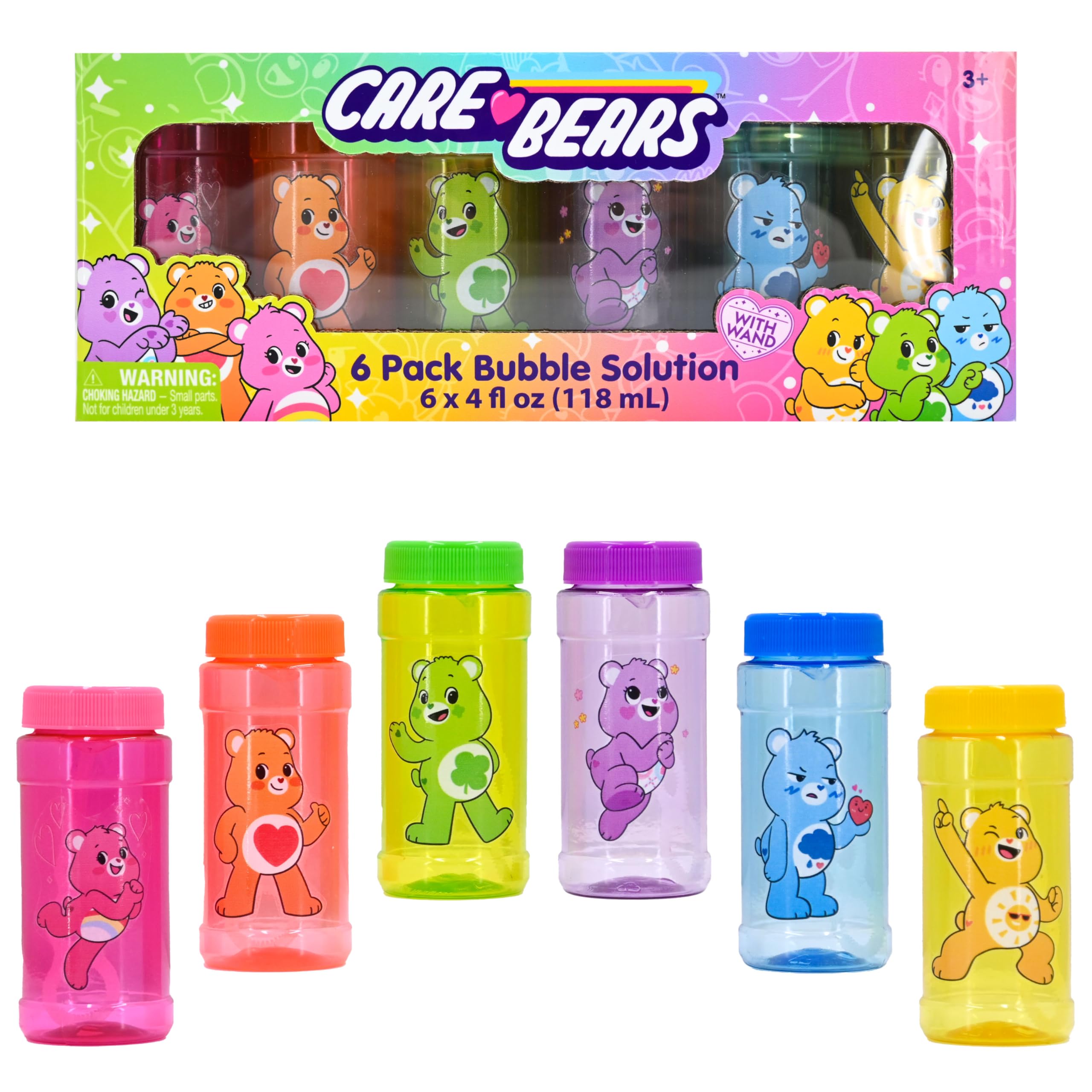 Amazon.com: Care Bears 6-Pack Bubble Solution for Kids, Non-Toxic