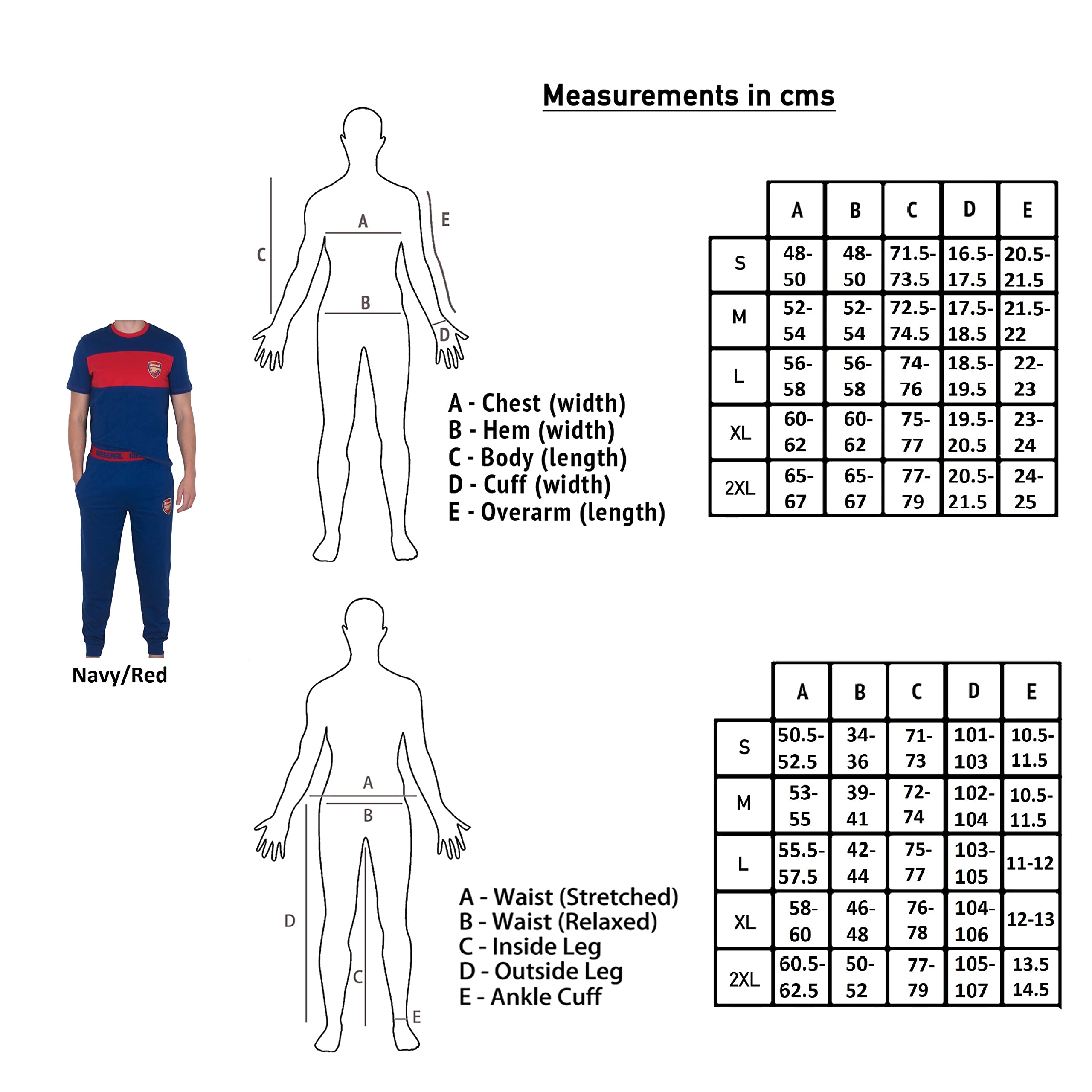 Arsenal FC Officiel - Pyjama Long thème Football - Homme