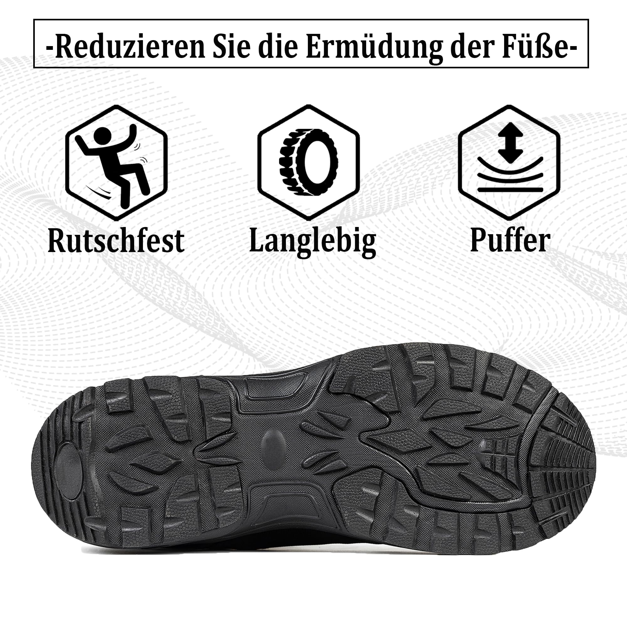 TLOLA Winterschuhe Herren Wasserdicht Warm Gefüttert Schneestiefel | Winterstiefel Herren rutschfest Wanderschuhe Trekkingschuhe Outdoor Schuhe