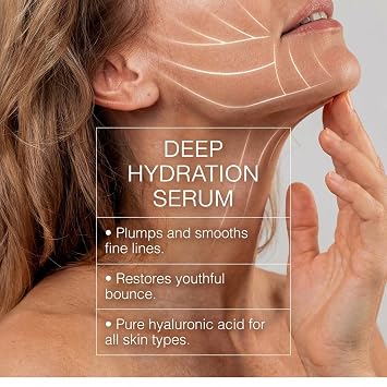 100% Pure Hyaluronic Acid Serum for Face, Dual Molecular, Anti Aging, 1 oz