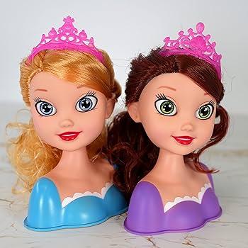 BAOPAI Clearance Doll Head For Hair Styling Doll Head For Girls Hair Makeup Toys Hairdresser Pretend Play Game Best Gift